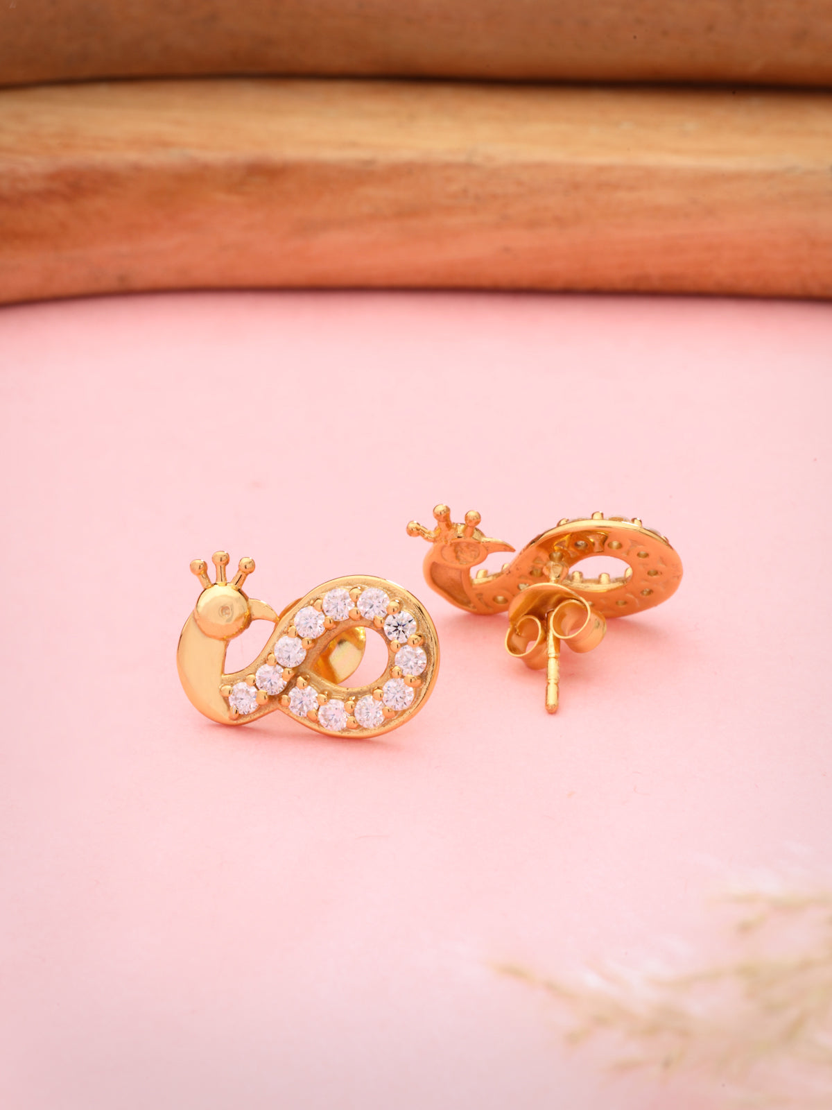 Peacock Infinity Sparkling Moissanite Stud Earrings