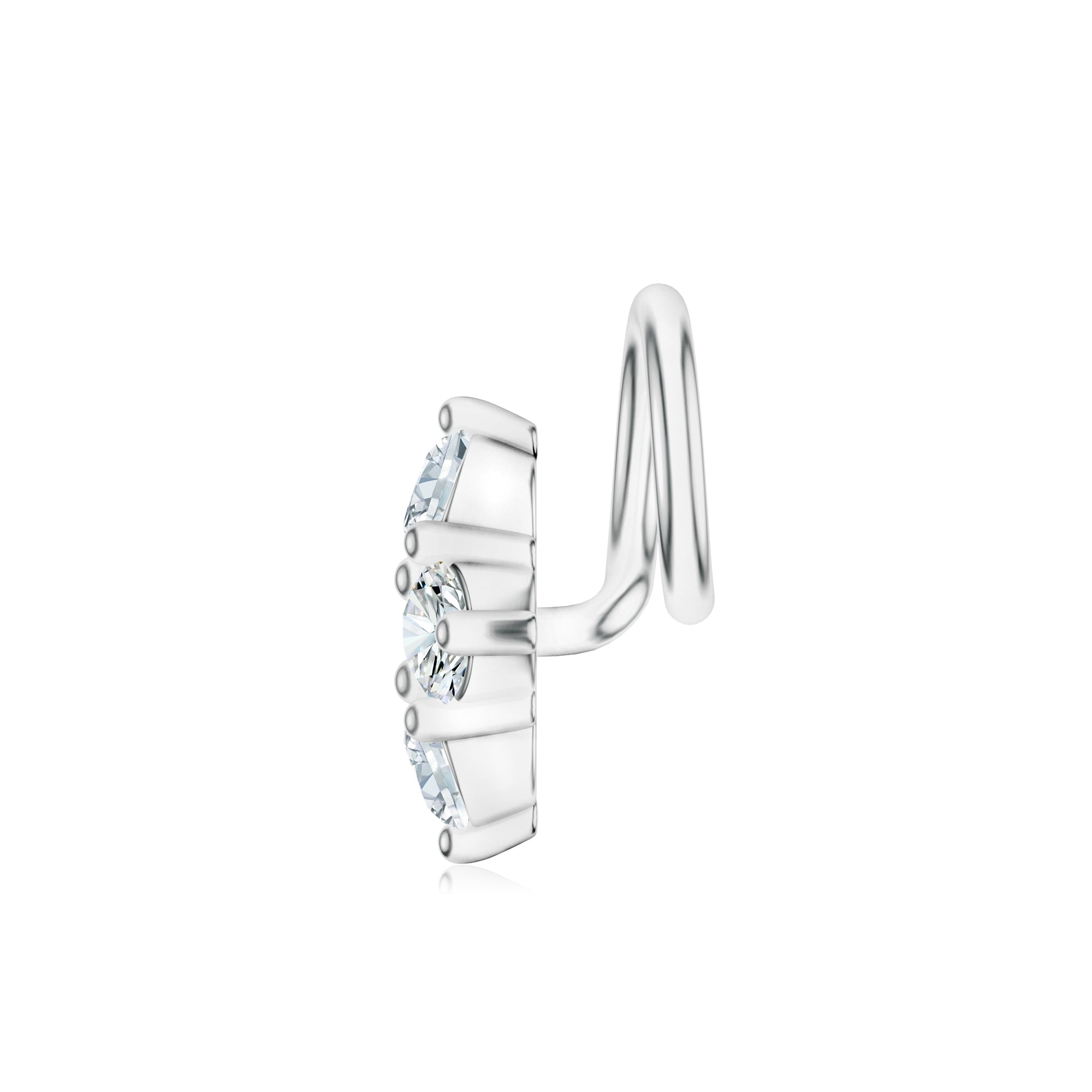 Minimalist Moissanite 925 Sterling Silver Nose Pin For Women