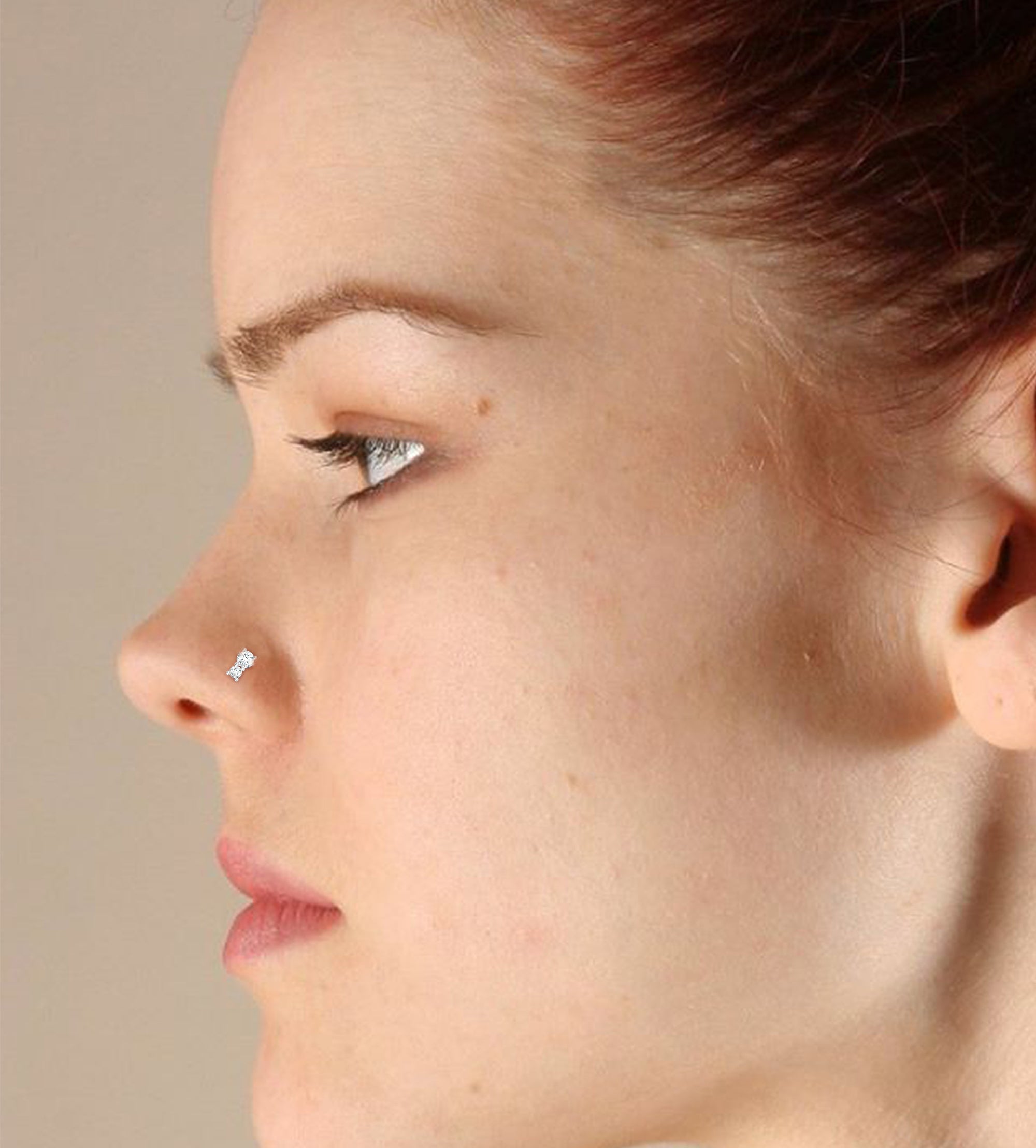 Moissanite 925 Sterling Silver Nose Pin For Women