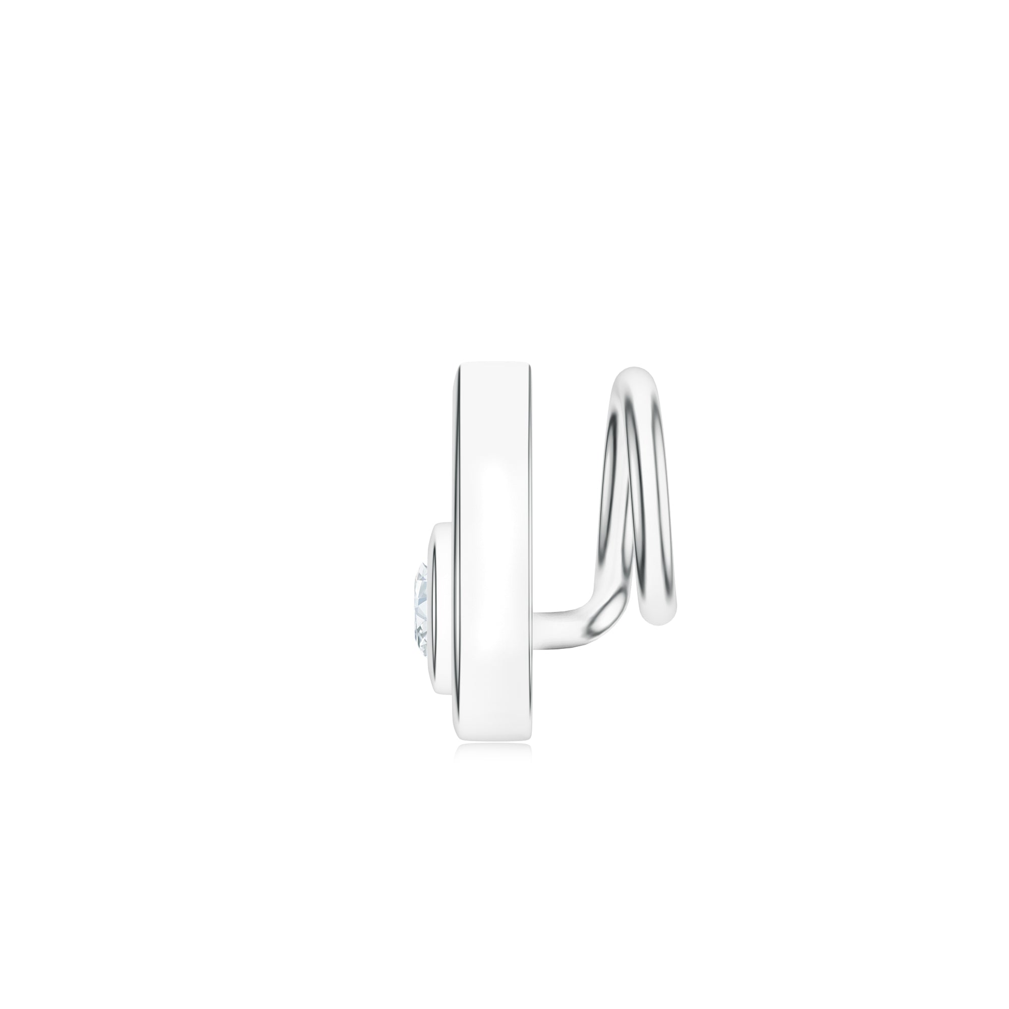 Elegant Moissanite 925 Sterling Silver Nose Pin For Women