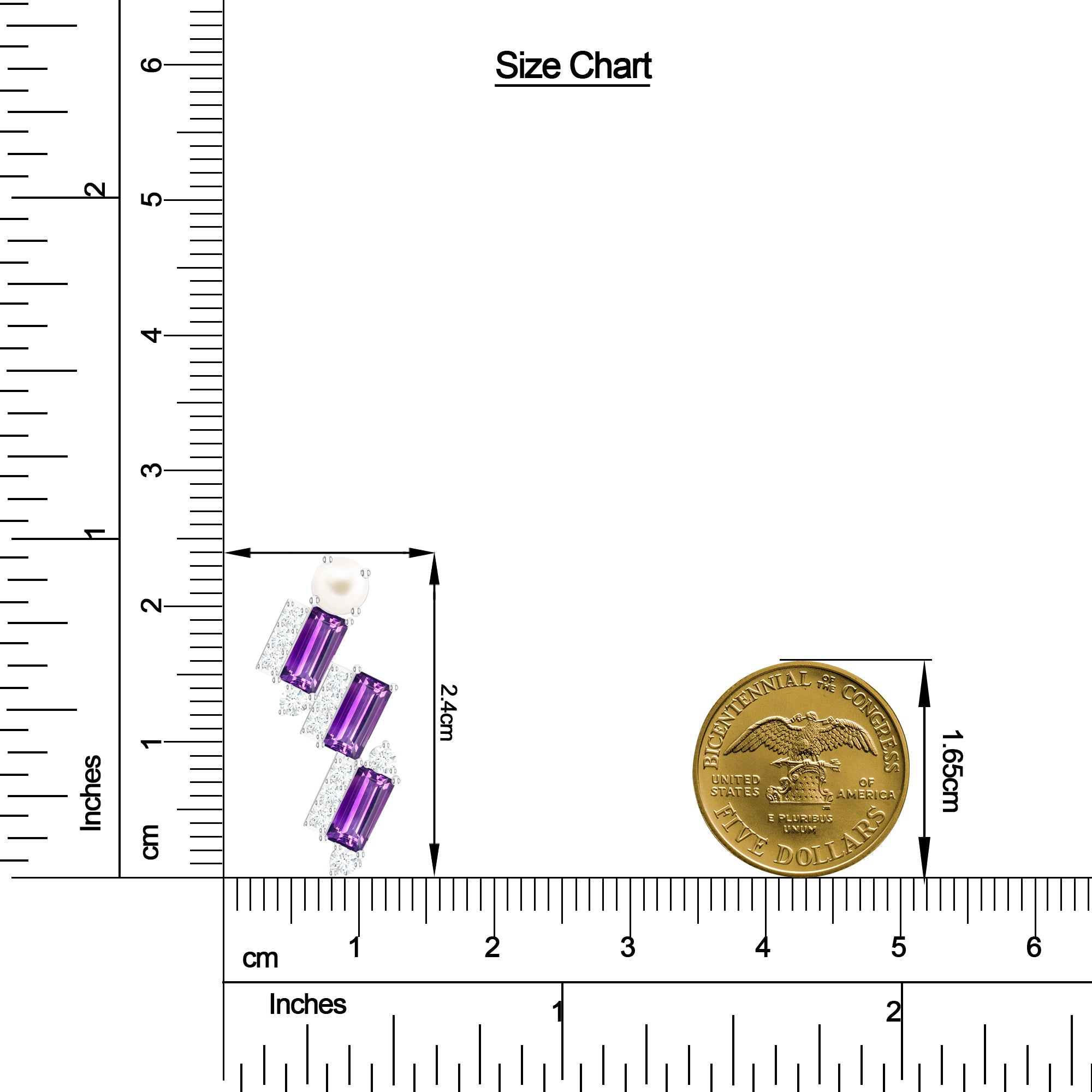 Amethyst & Moissanite Symmetric 925 Sterling Silver Pendant For Women