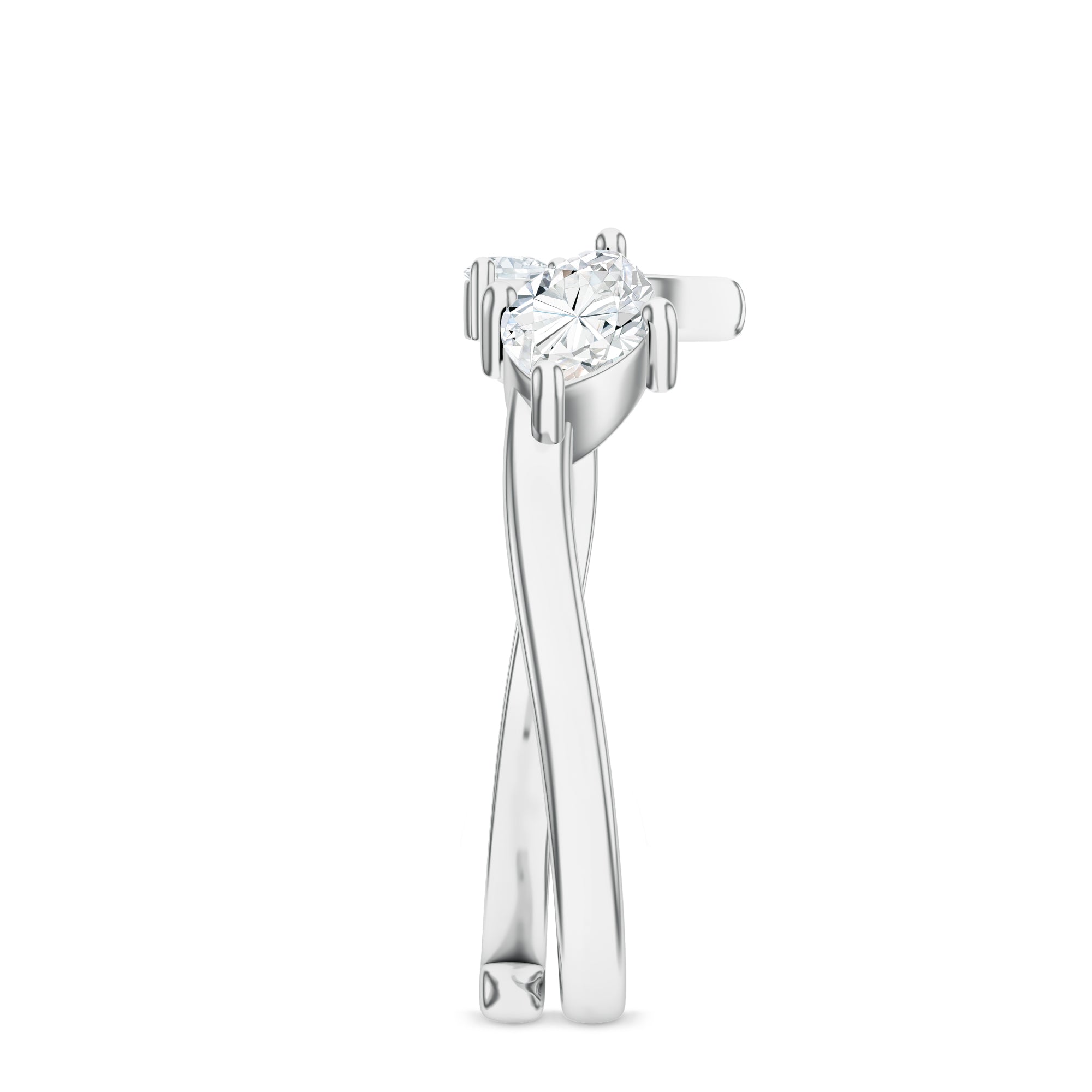 Abstract Patterns Moissanite 925 Sterling Silver Ring For Women