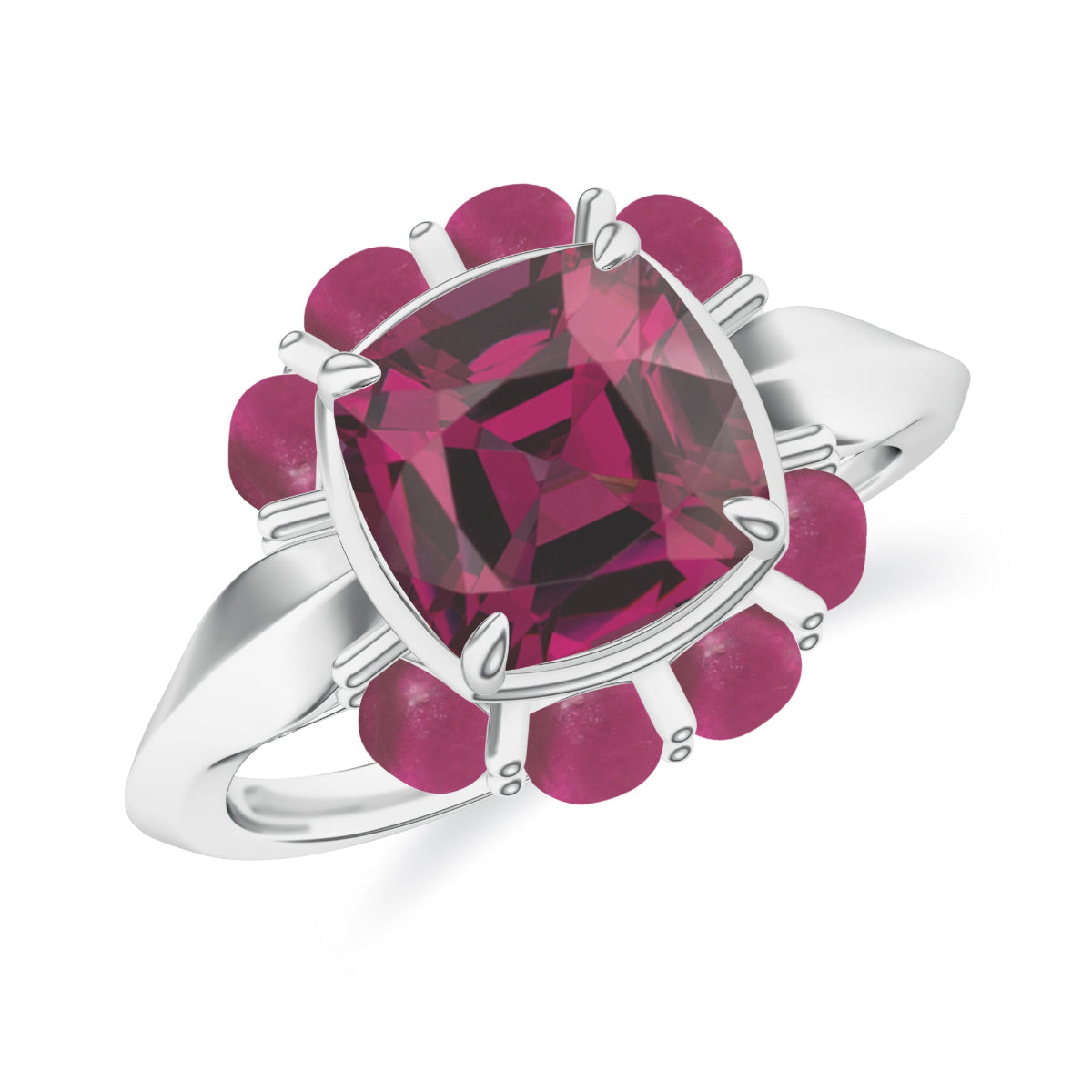 Multi Stone 925 Sterling Silver Adjustable Ring For Women