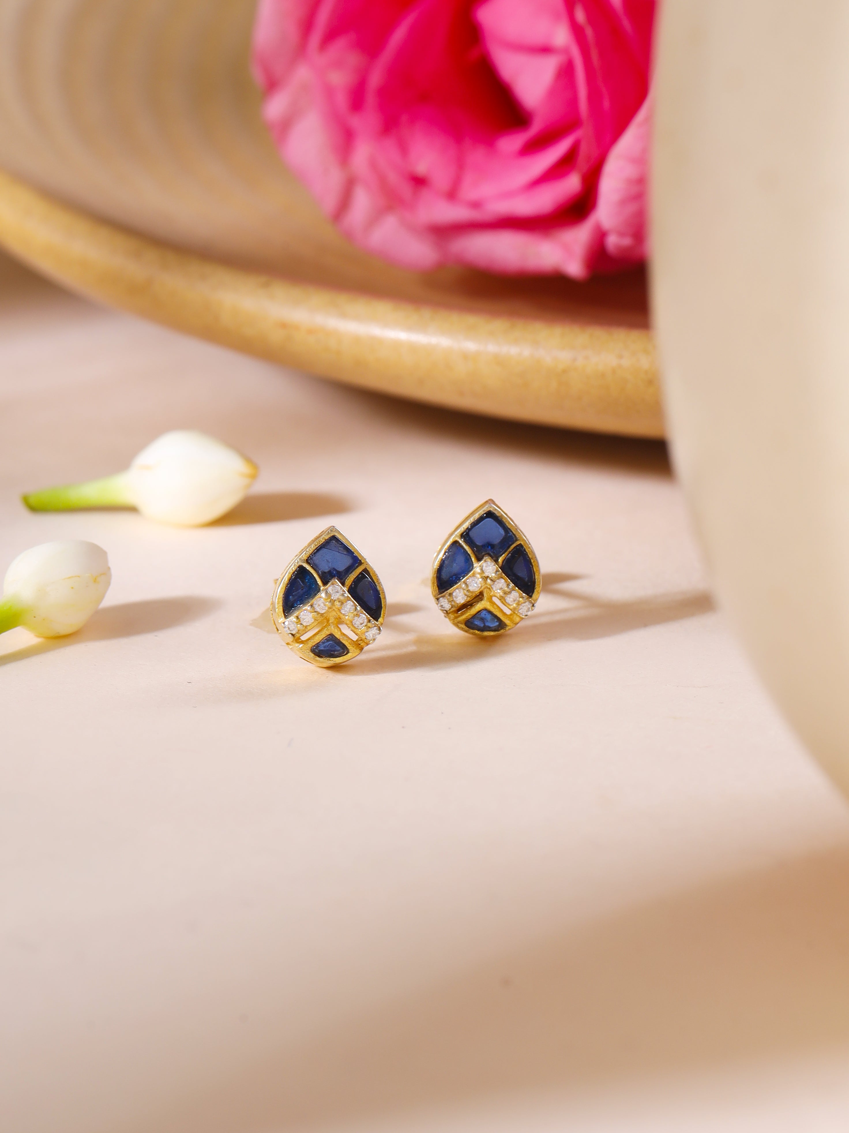 Pear Shape 925 Sterling Silver Stud Earrings For Women