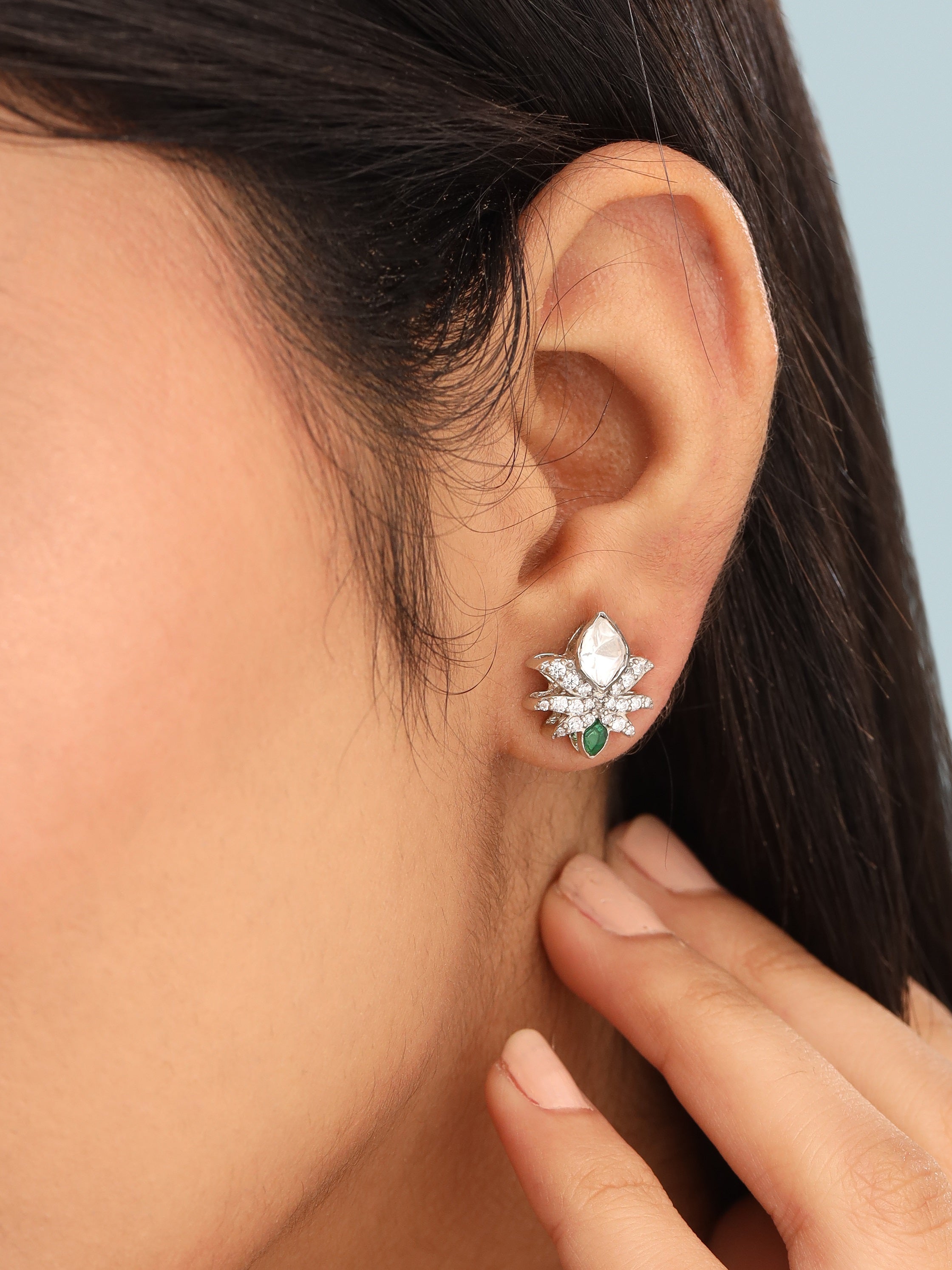 Floral Fantasy 925 Sterling Silver Earrings For Women