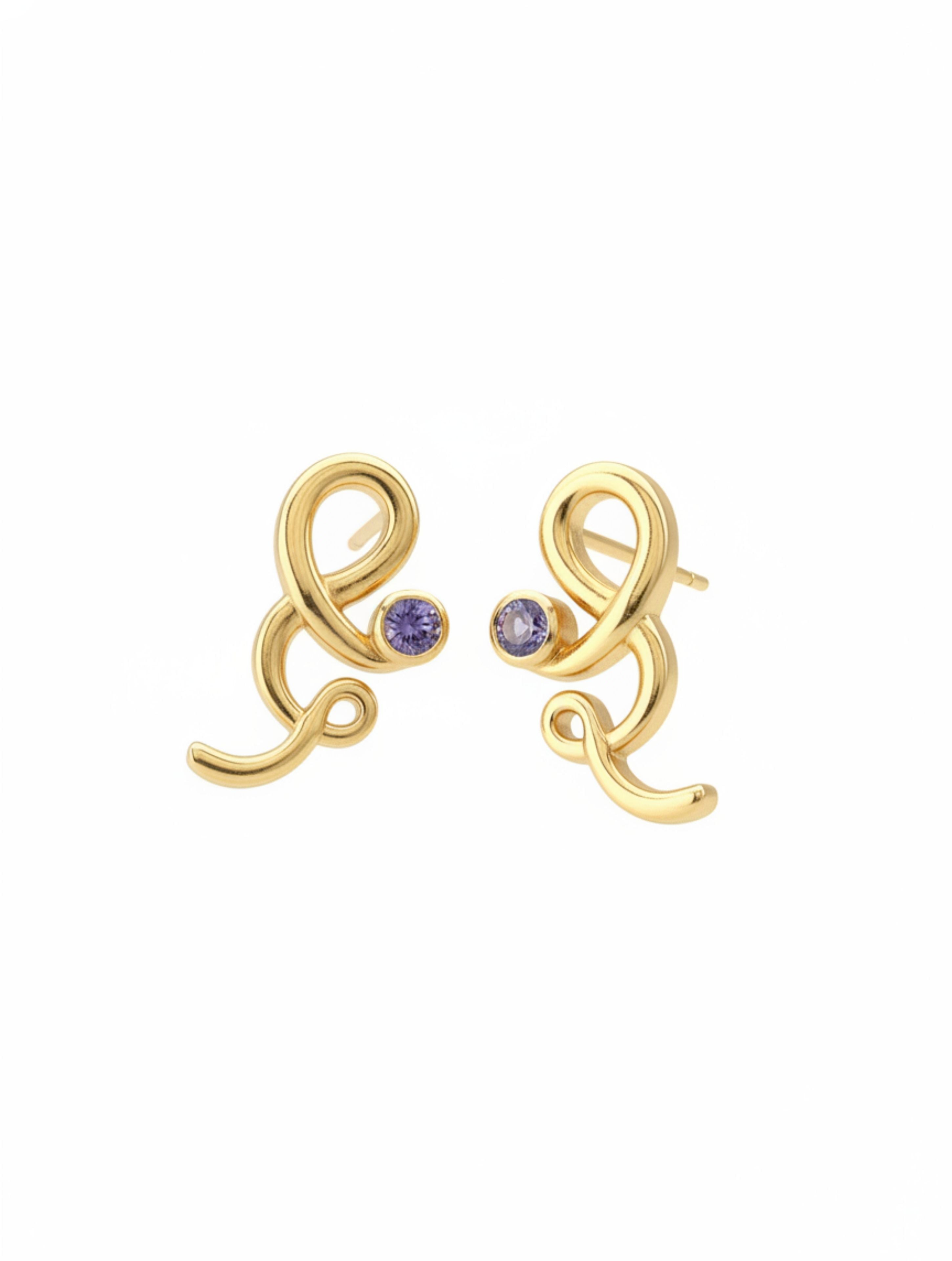 गोल्डन स्पार्कल इयररिंग्स