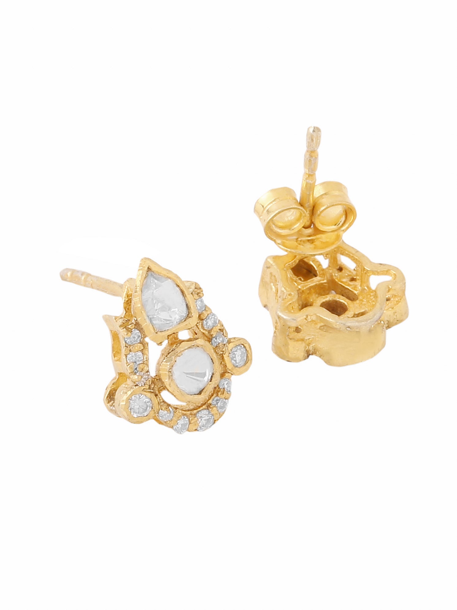 Blossom Bud 24K Gold 925 Sterling Silver Earrings For Women