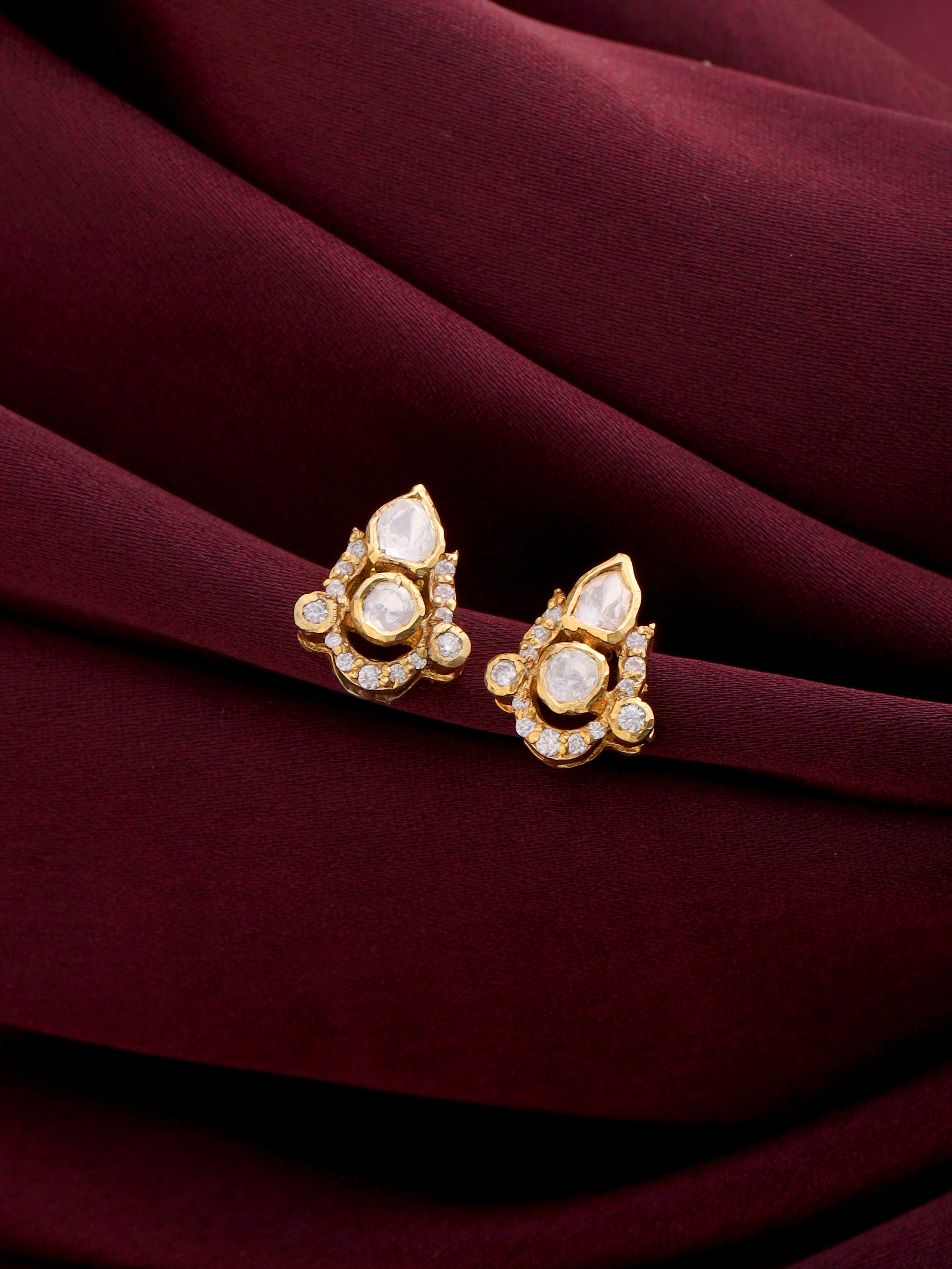 Blossom Bud 24K Gold 925 Sterling Silver Earrings For Women