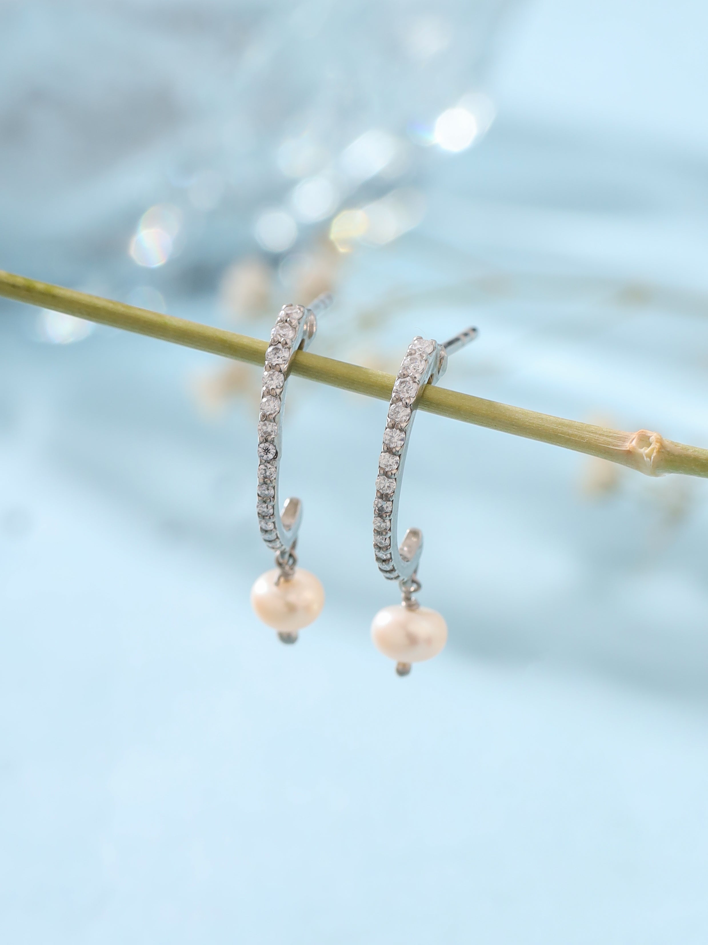 Moissanite Earrings in 925 Sterling Silver For Women