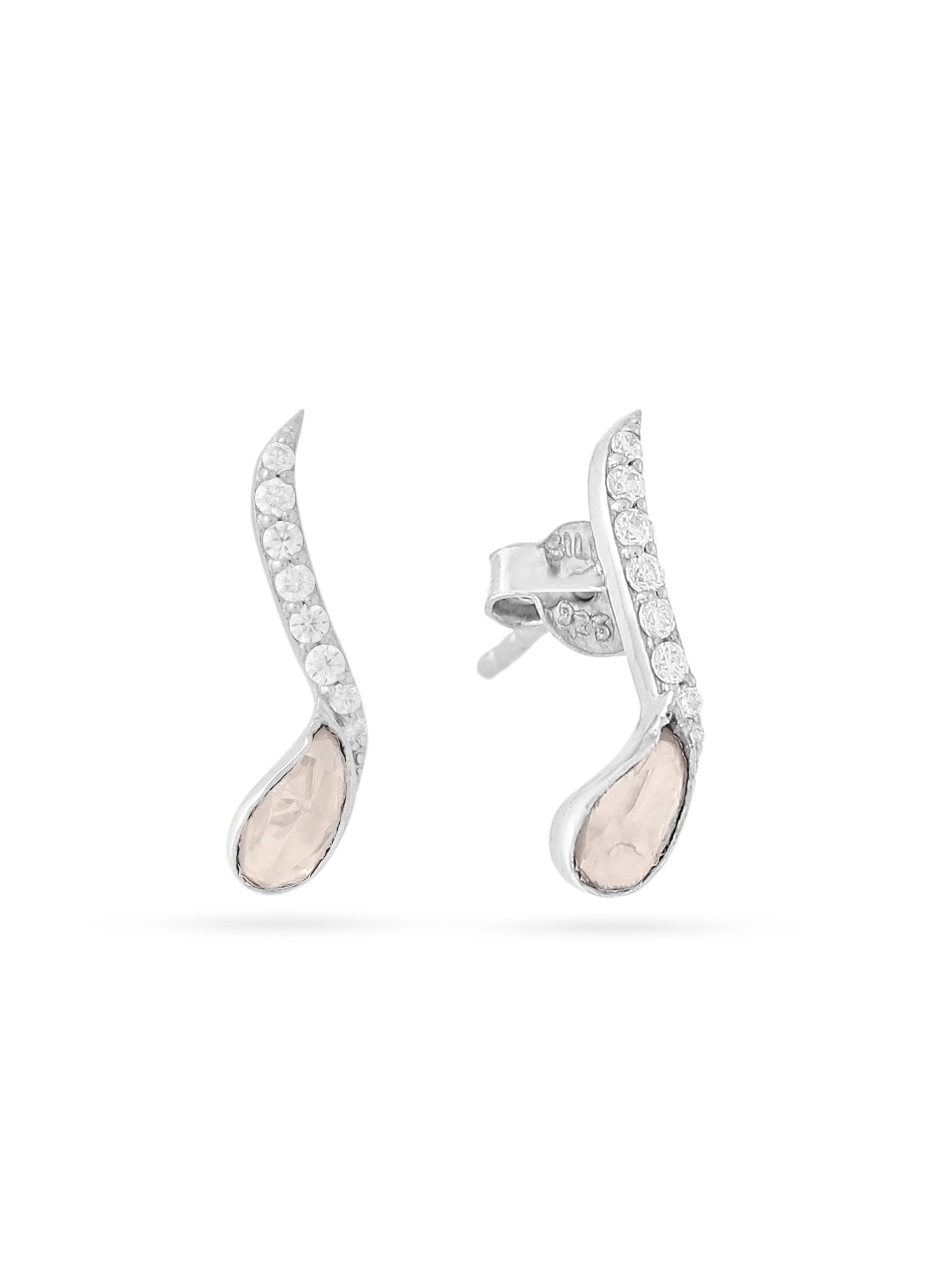 Polki Moissanite 925 Sterling Silver Earrings For Women