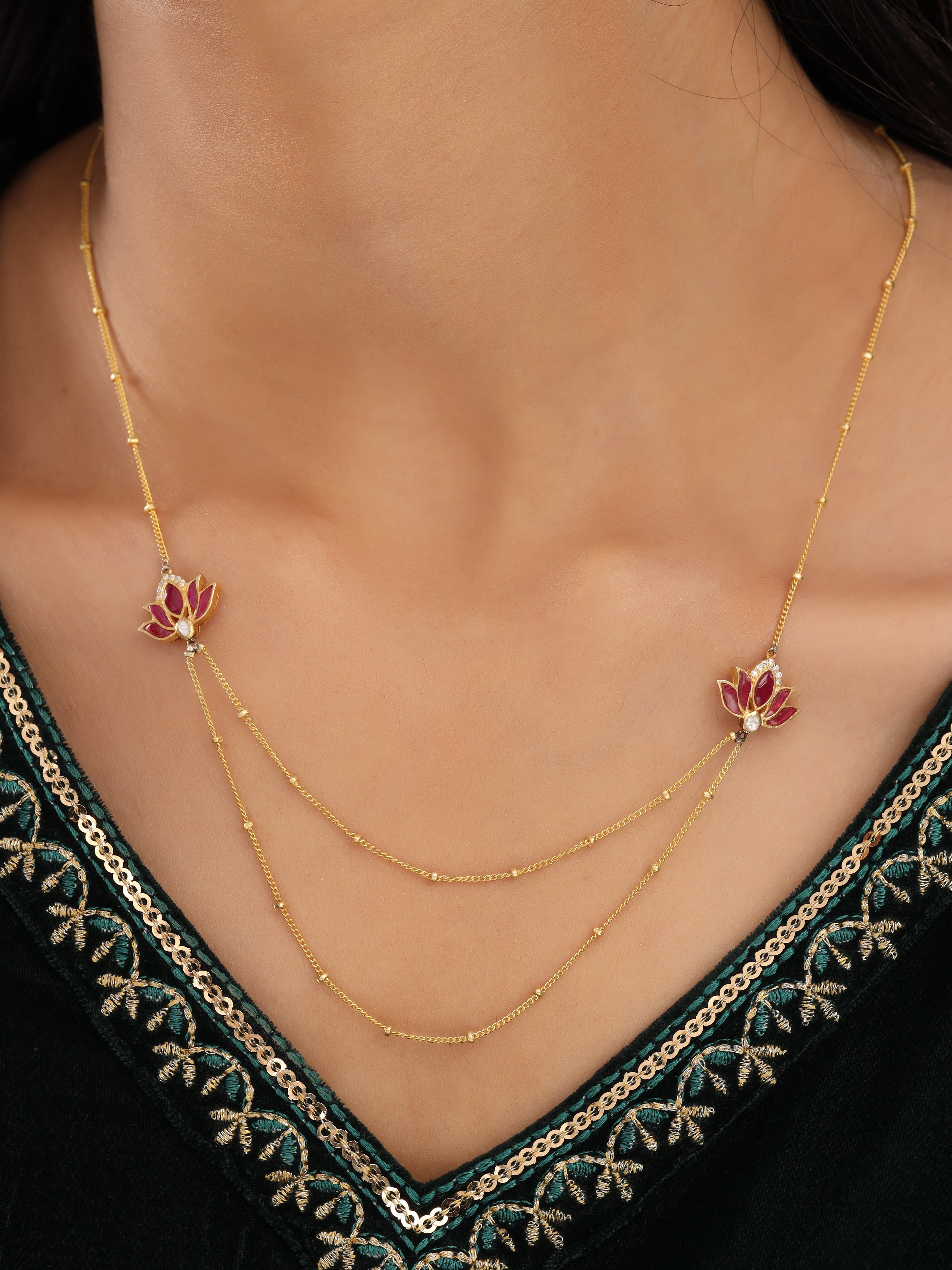 Graceful Blossom 925 Sterling Silver Necklace For Women