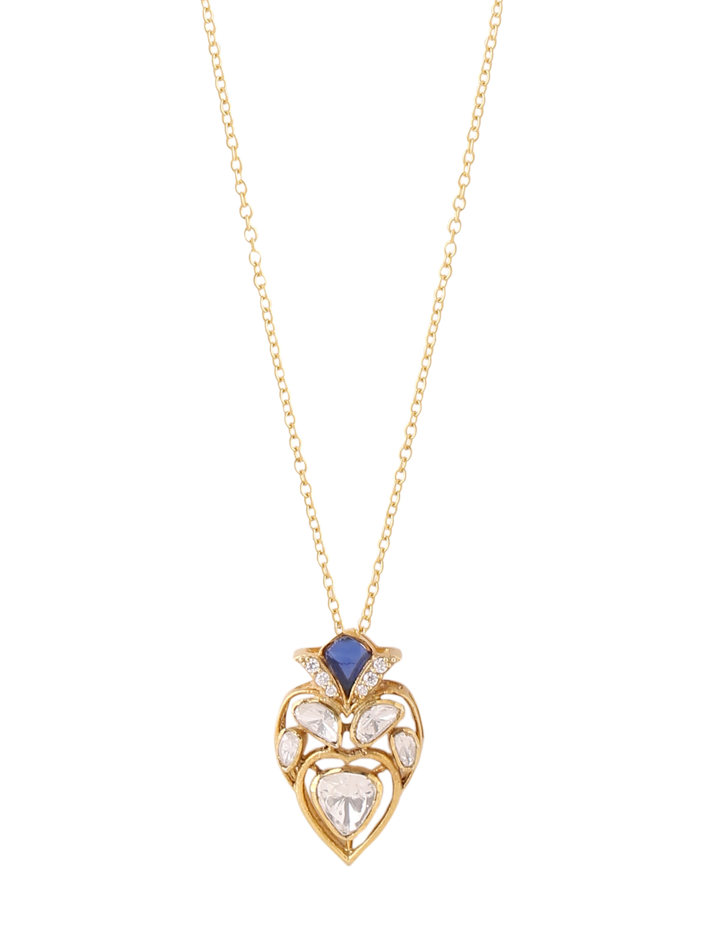 Vintage Mughal-Inspired Gold Pendant - Kicky & Perky