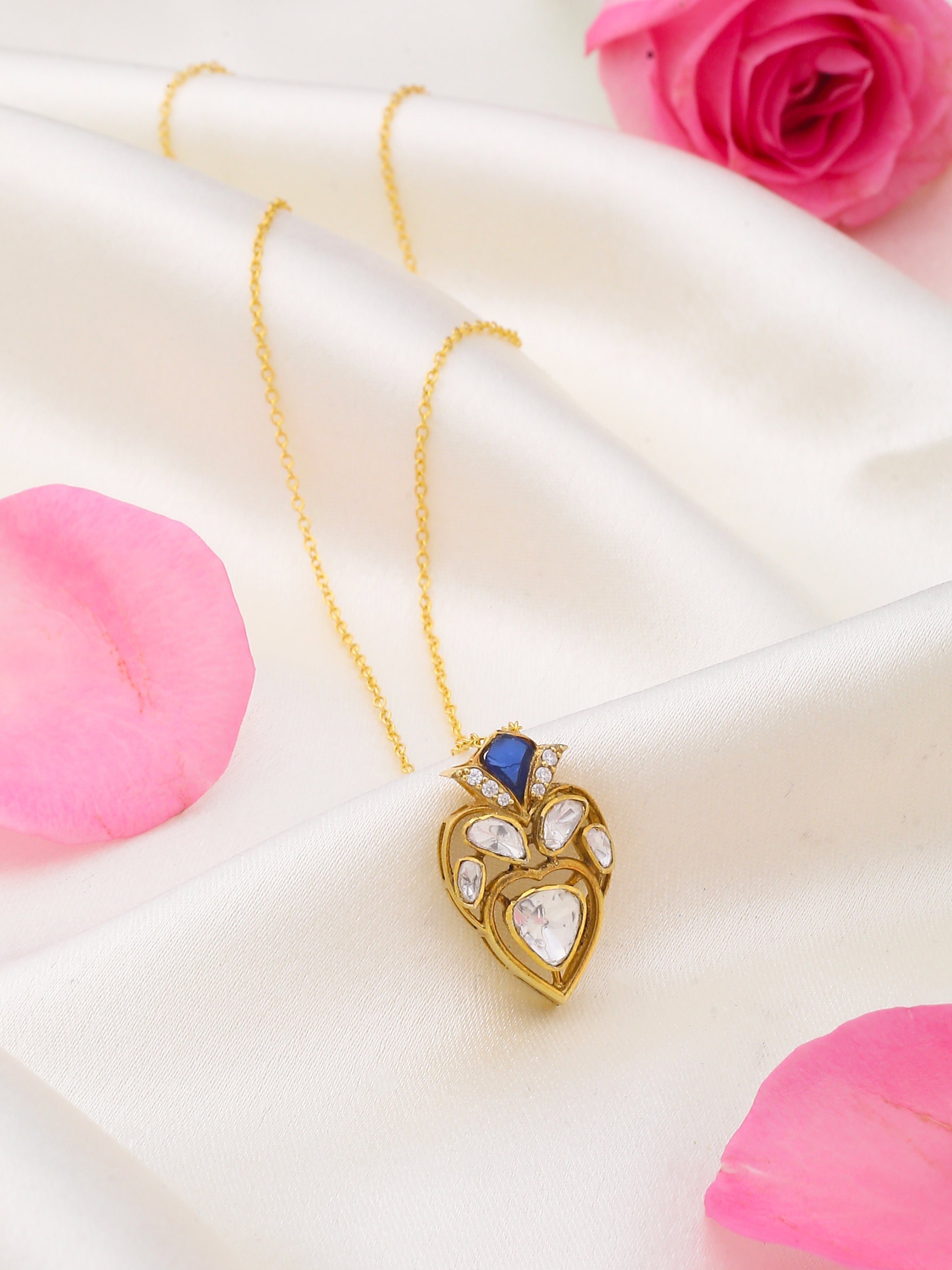 Vintage Mughal-Inspired Gold Pendant - Kicky & Perky