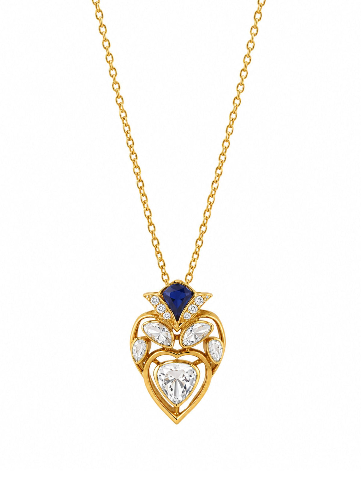 Vintage Mughal-Inspired Gold Plated 925 Sterling Silver Pendant For Women