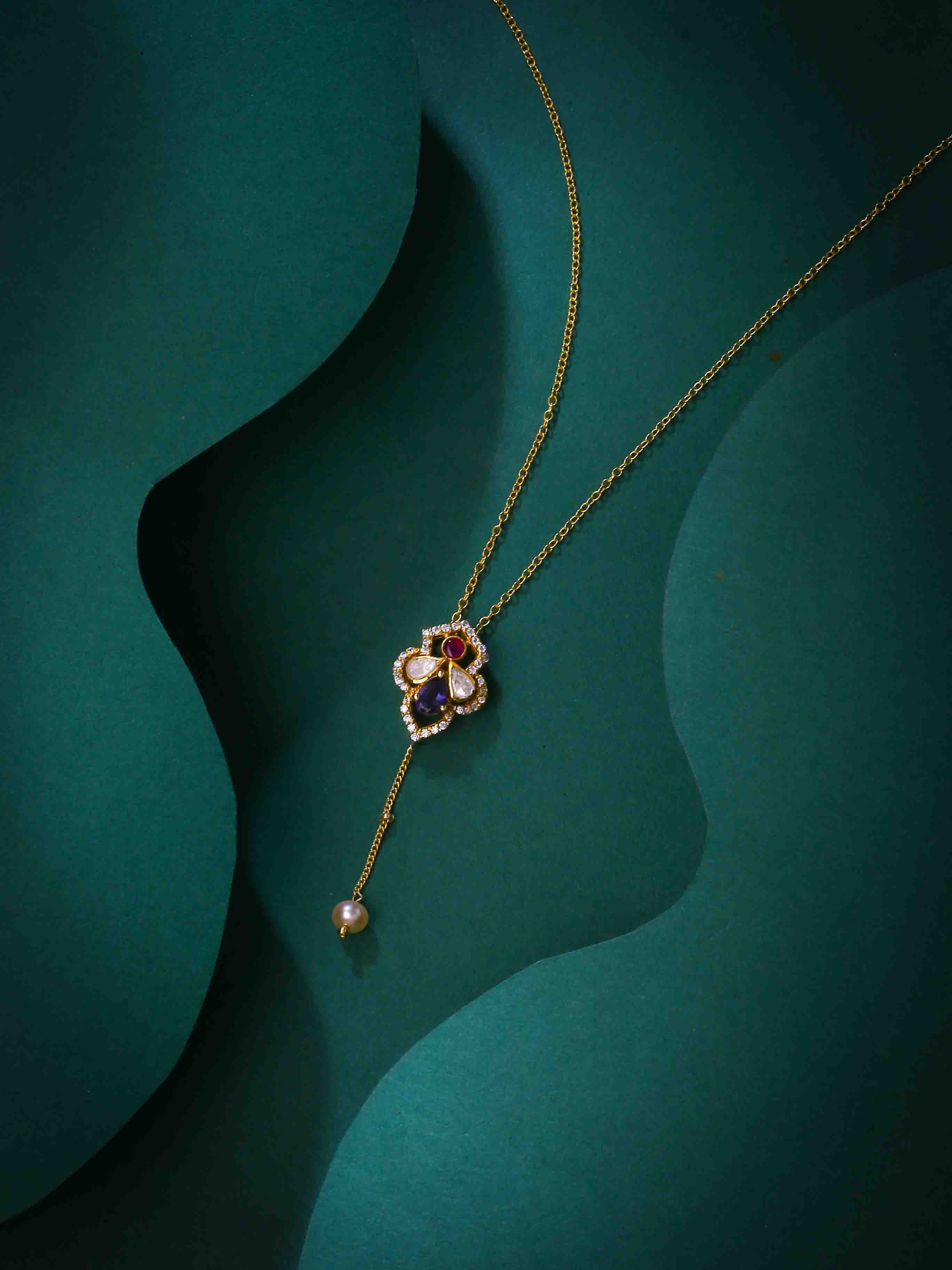 Floral Mughal-Inspired Wedding Pendant - Kicky & Perky