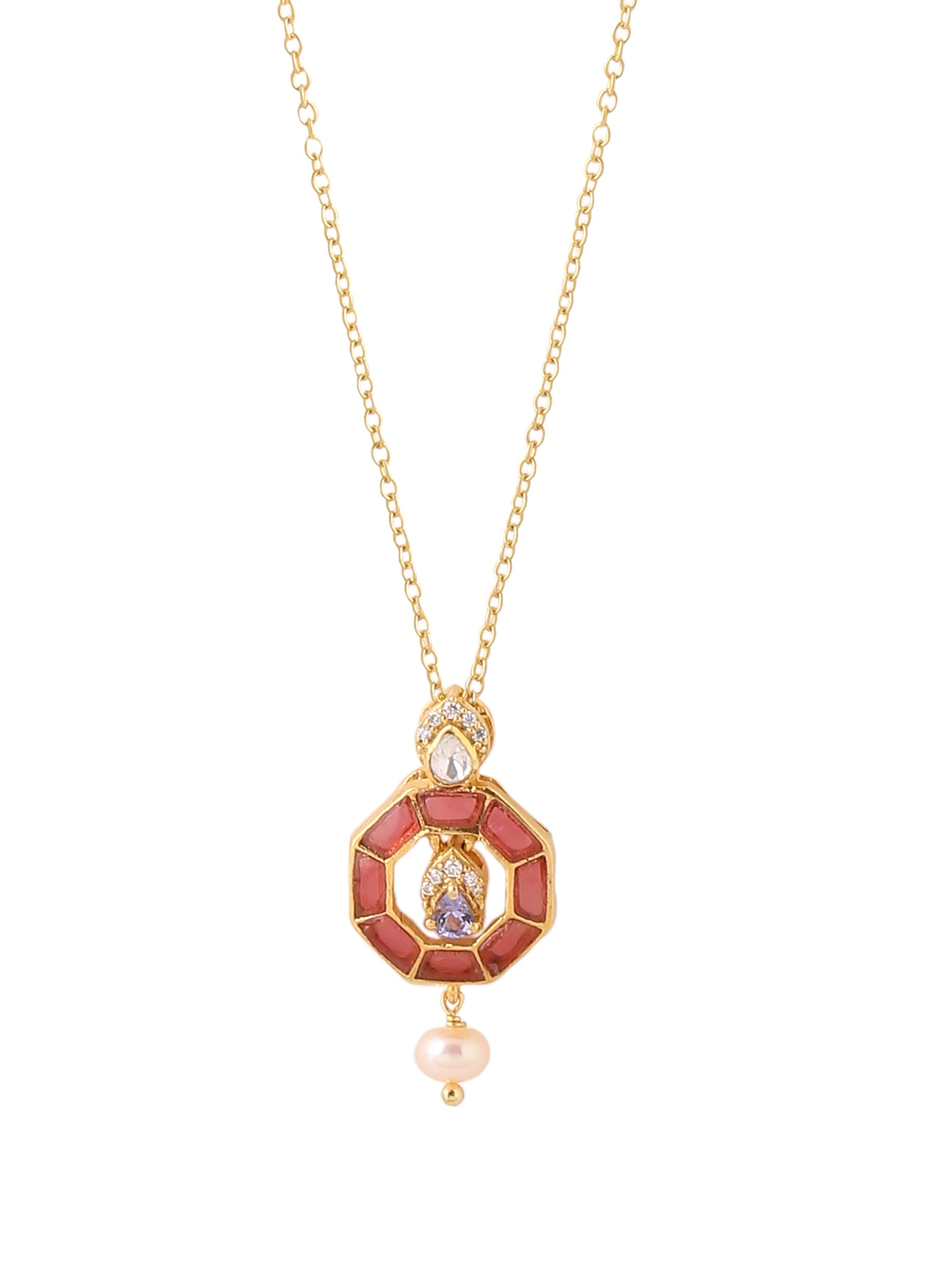 Blossoming Grace Crystal & Gold Pendant - Kicky & Perky