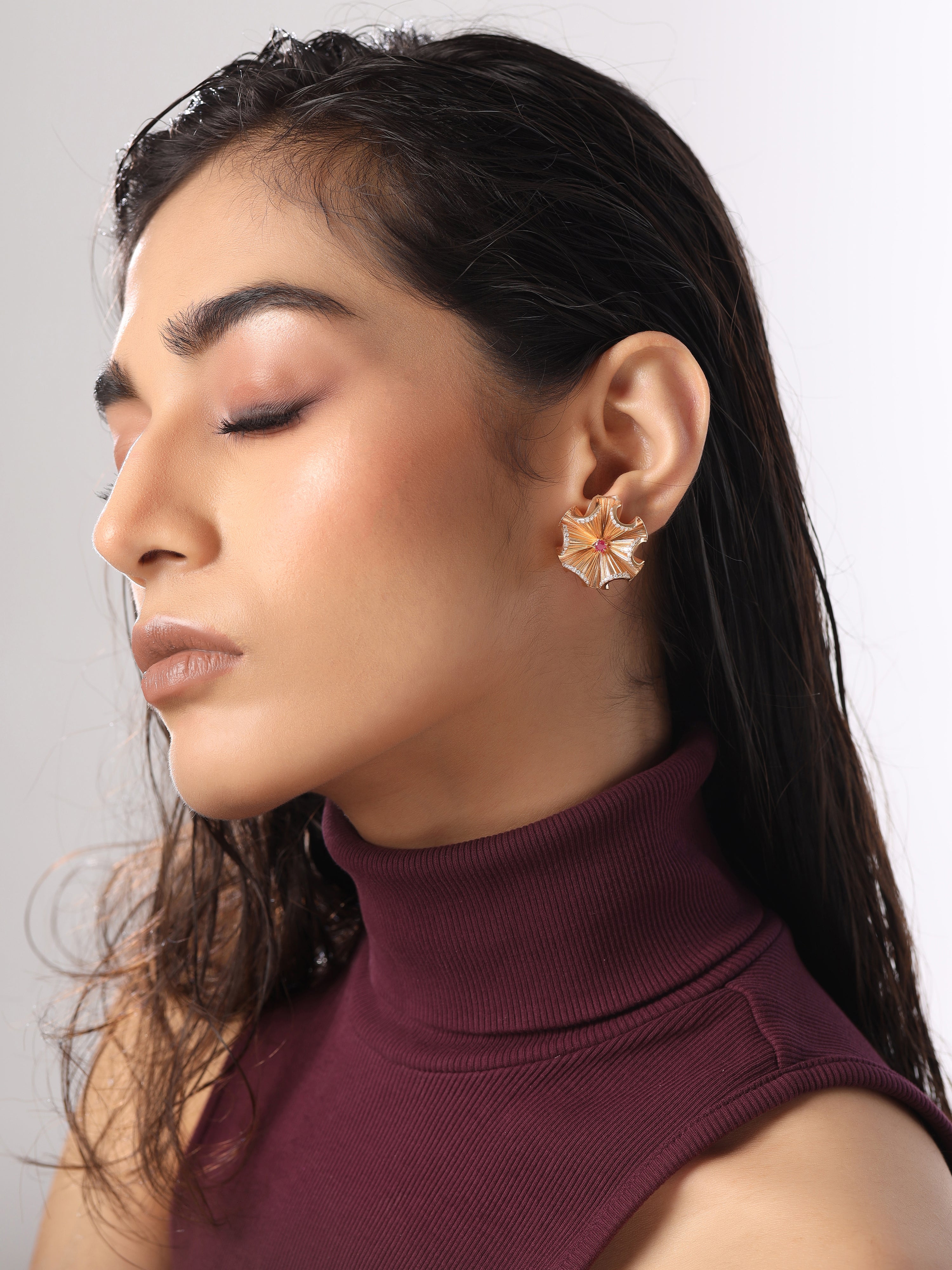 Bella Frilluxe Stoned Stud Earrings - Kicky & Perky