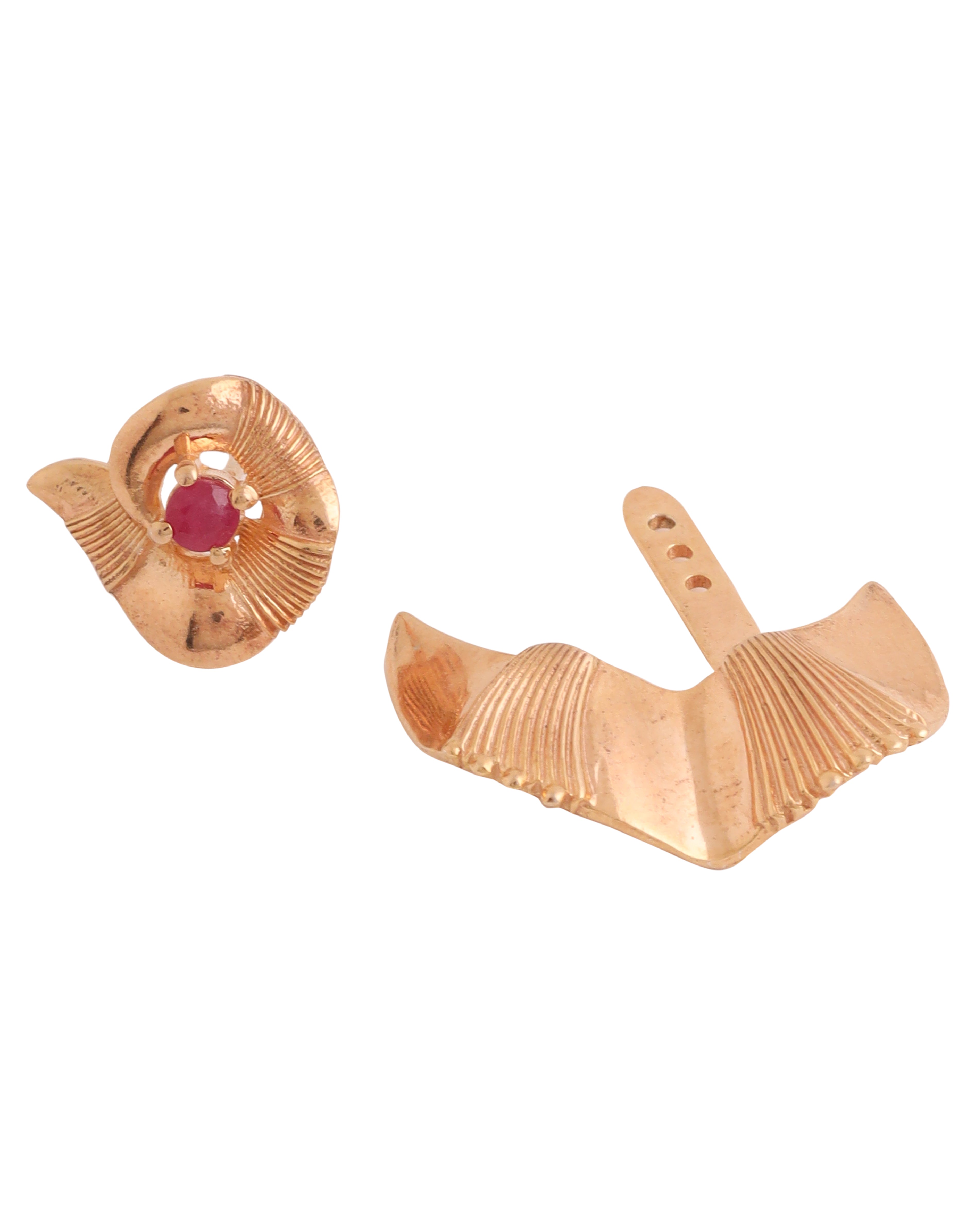 Floral Ruby Earrings - Kicky & Perky