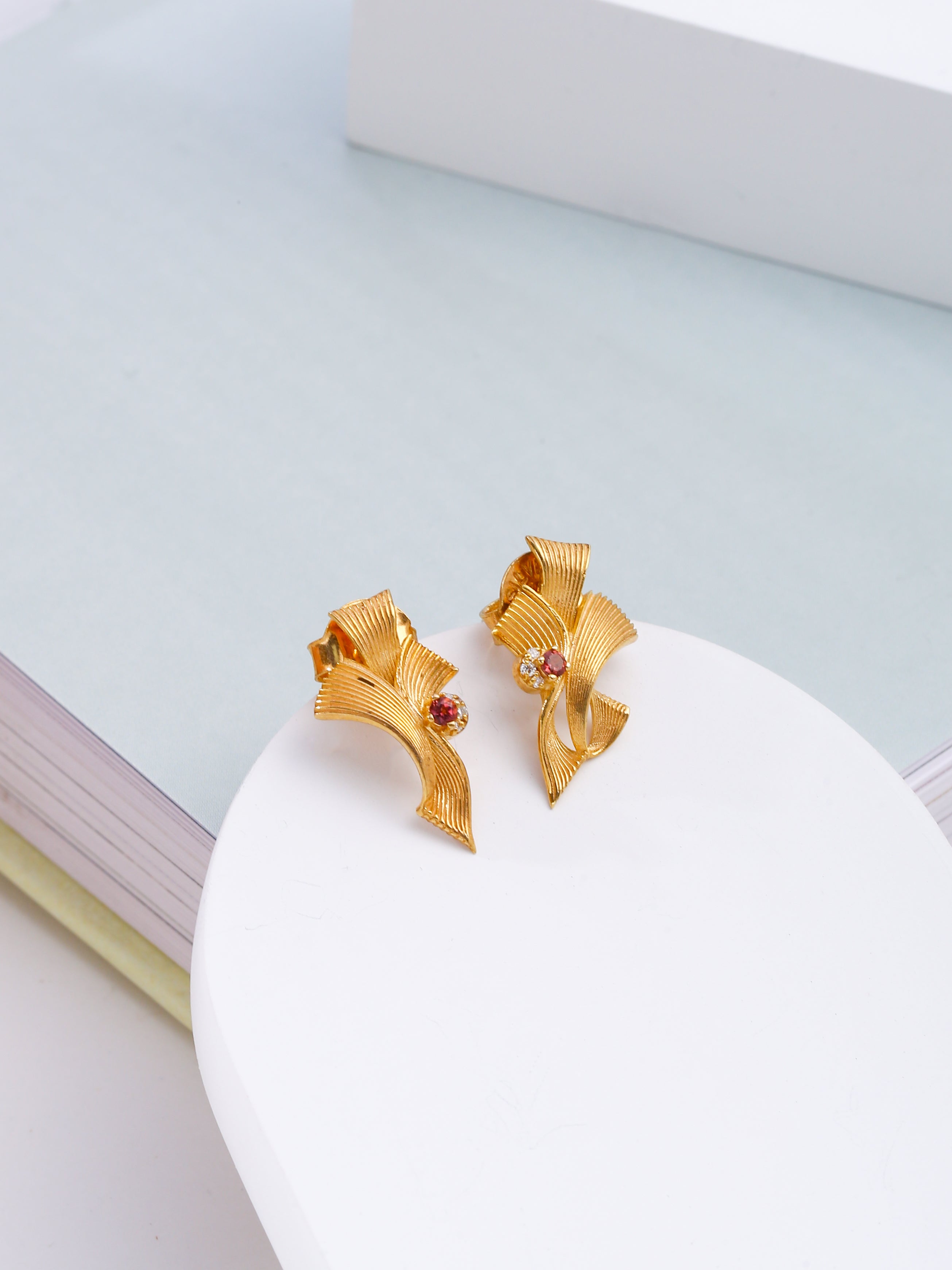 Radiant Ruby and Moissanite Earrings - Kicky & Perky