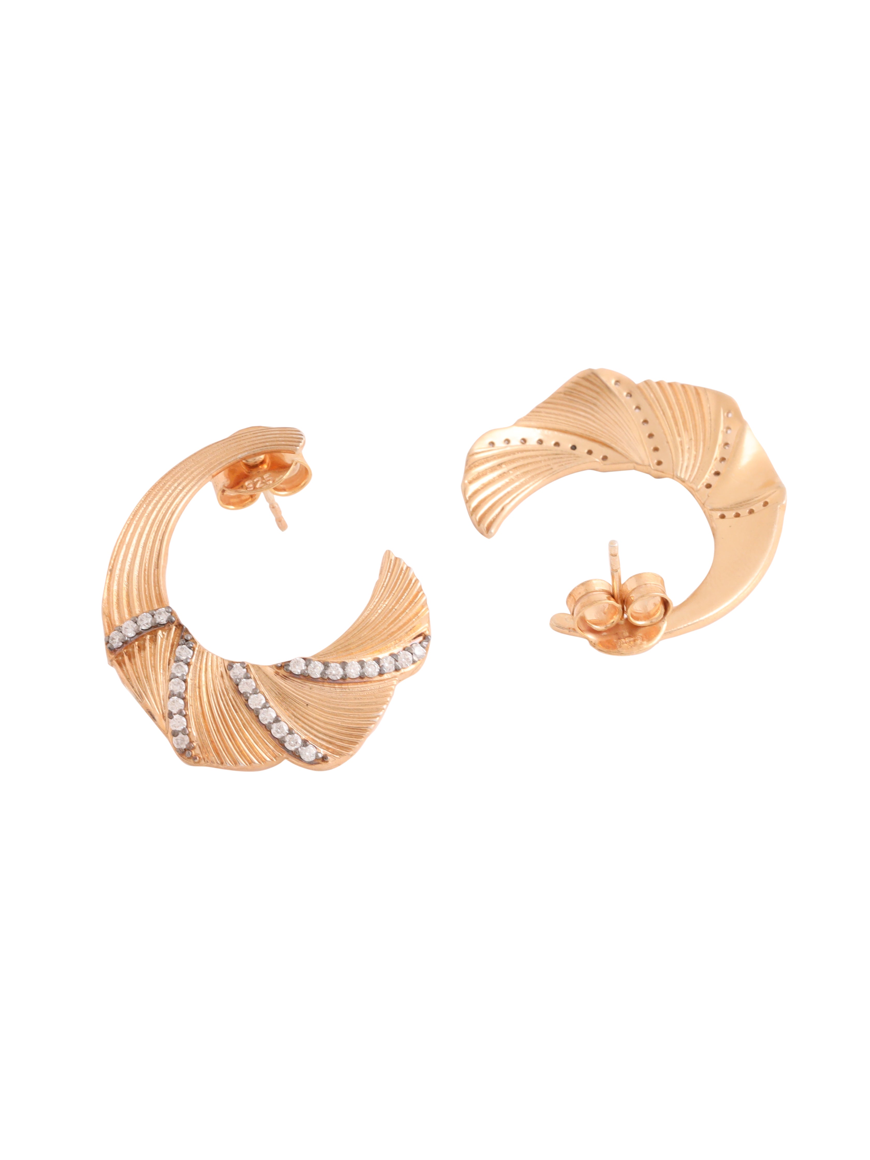 Faceted Moissanite Stud Earrings - Kicky & Perky