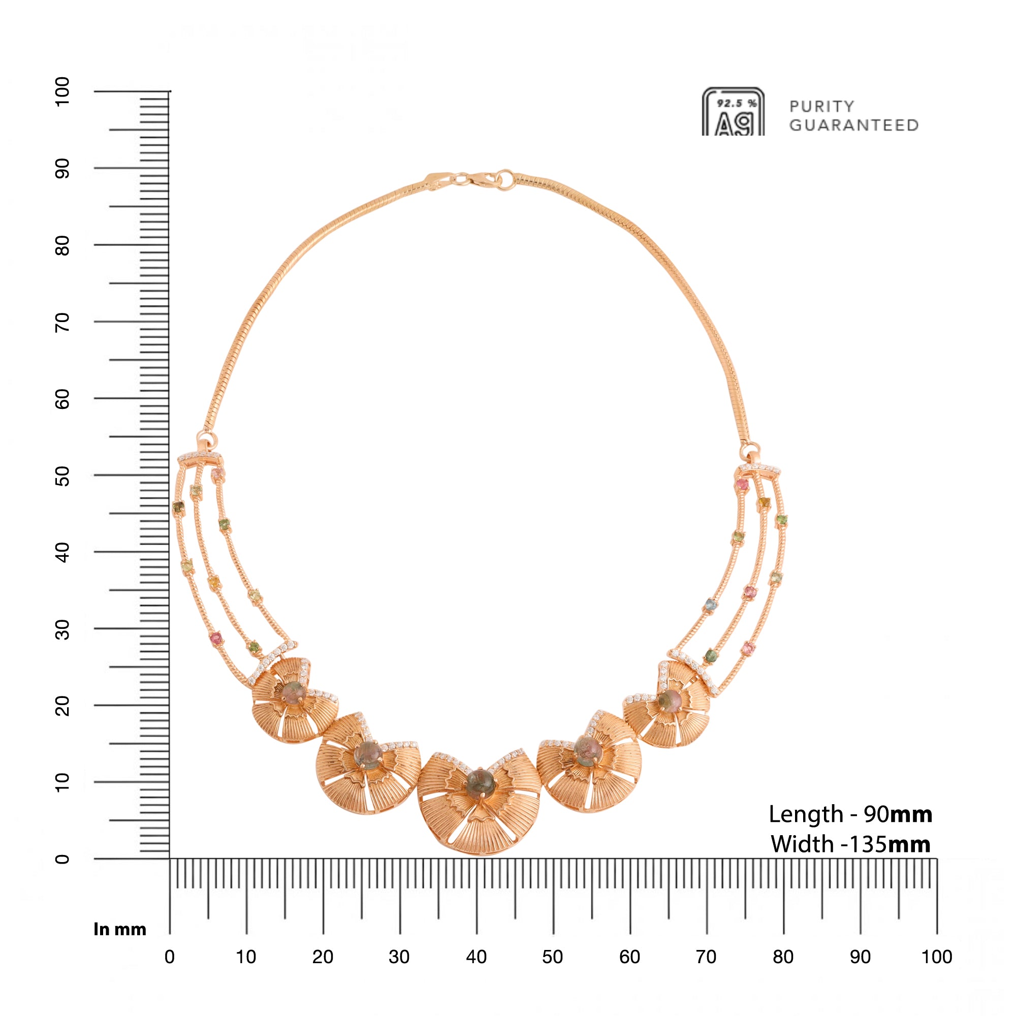 Moissanite & Tourmaline Luxe Necklace - Kicky & Perky