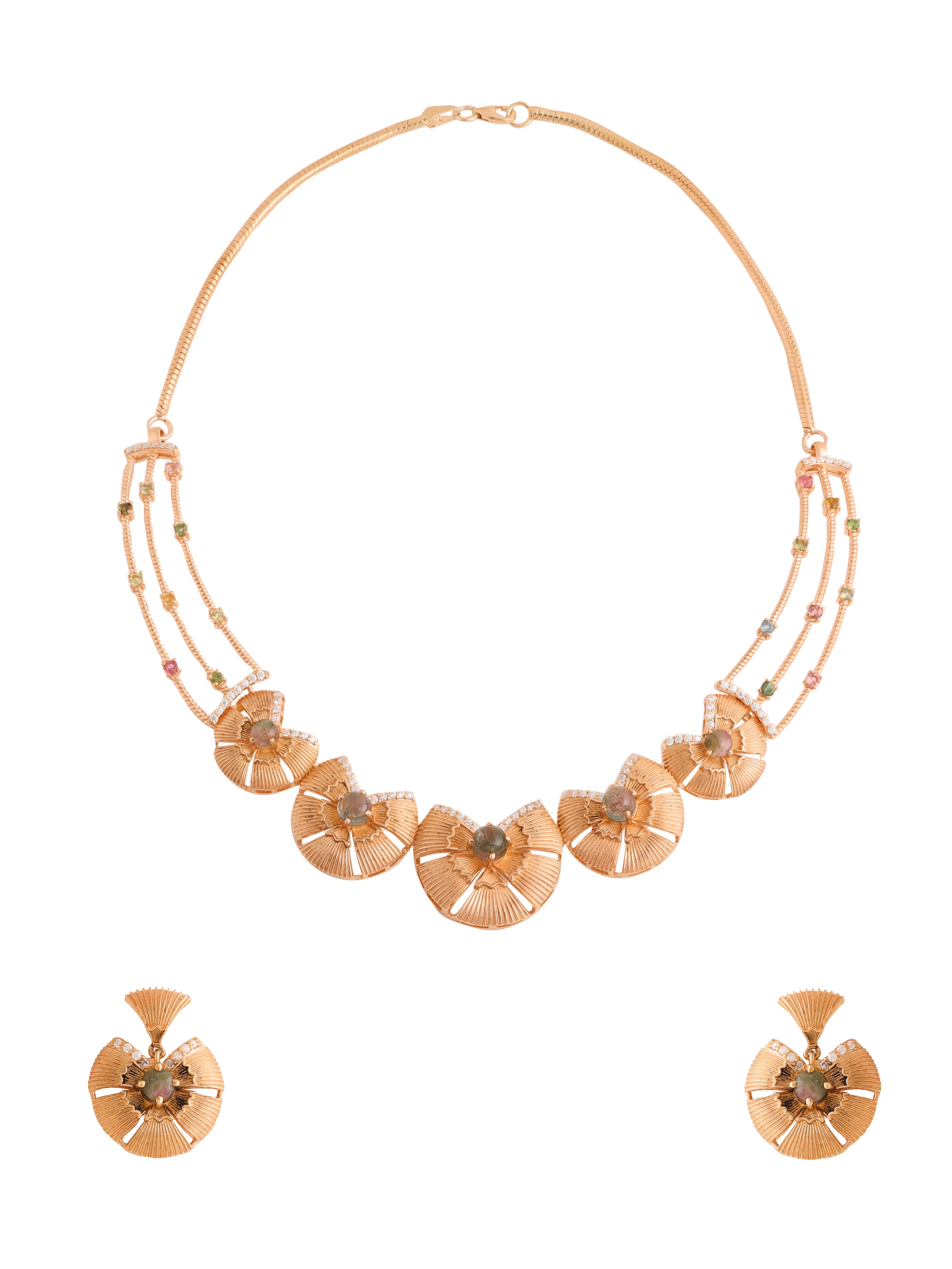 Moissanite & Tourmaline Luxe Necklace - Kicky & Perky