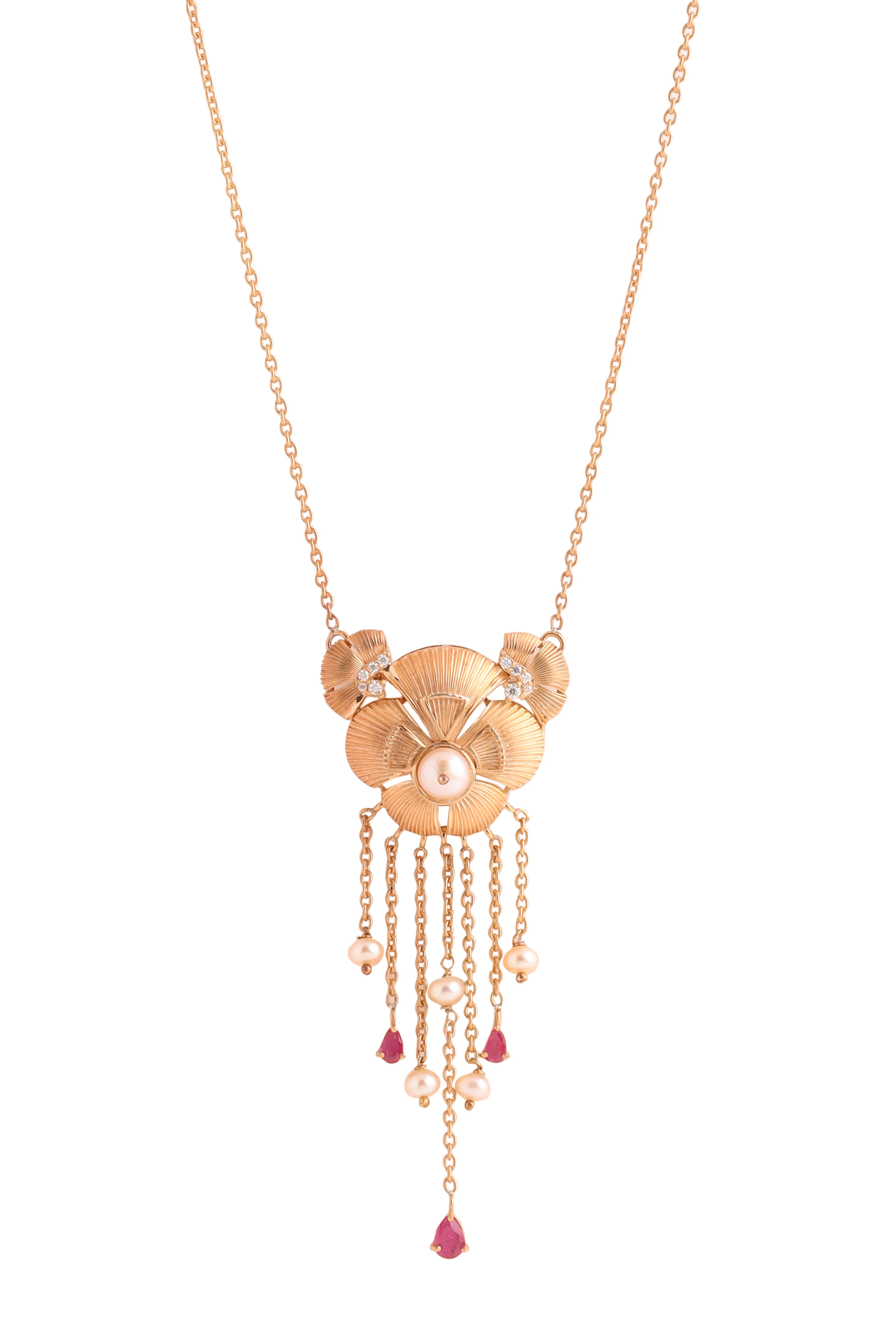 Ruby and Moissanite Pendant - Kicky & Perky