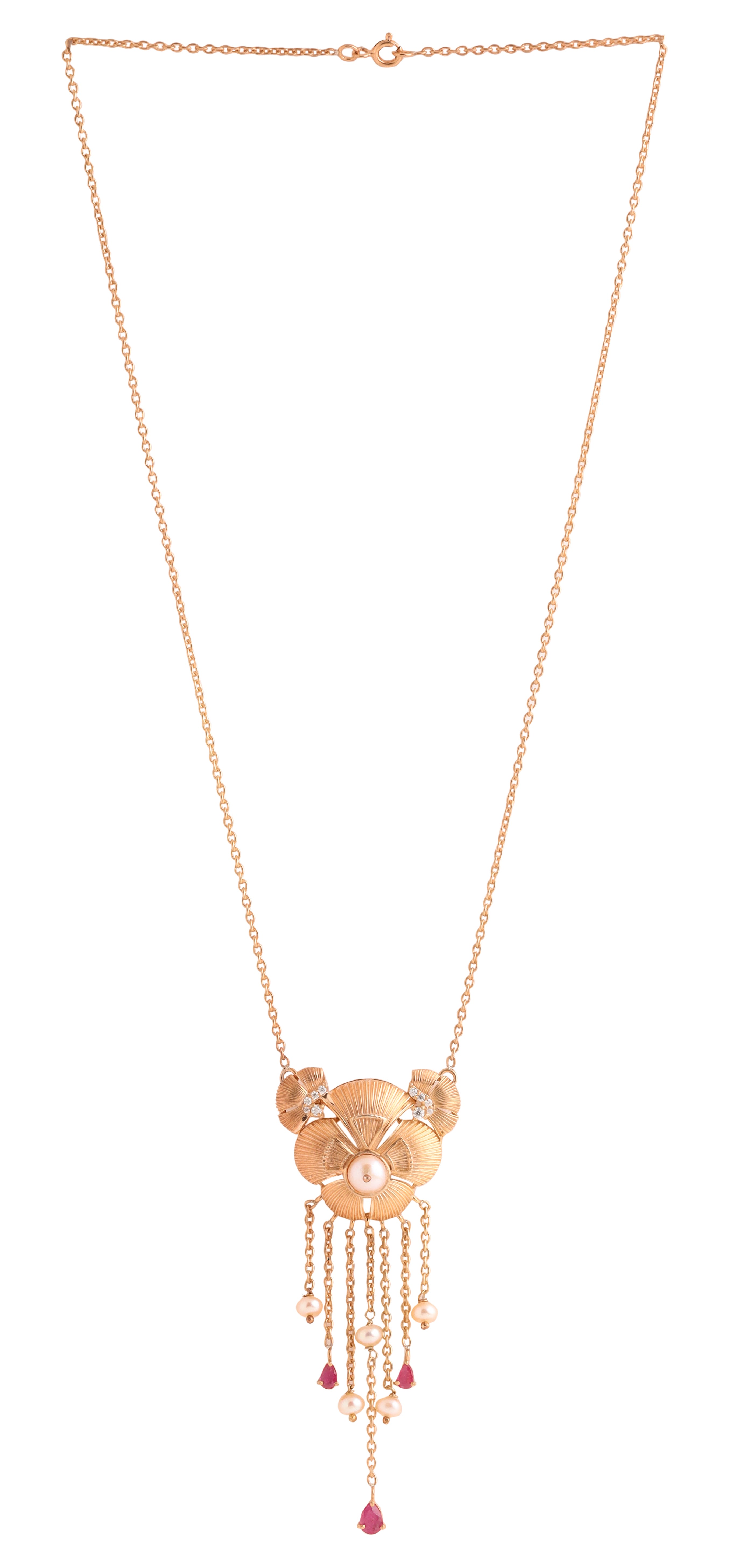 Ruby and Moissanite Pendant - Kicky & Perky