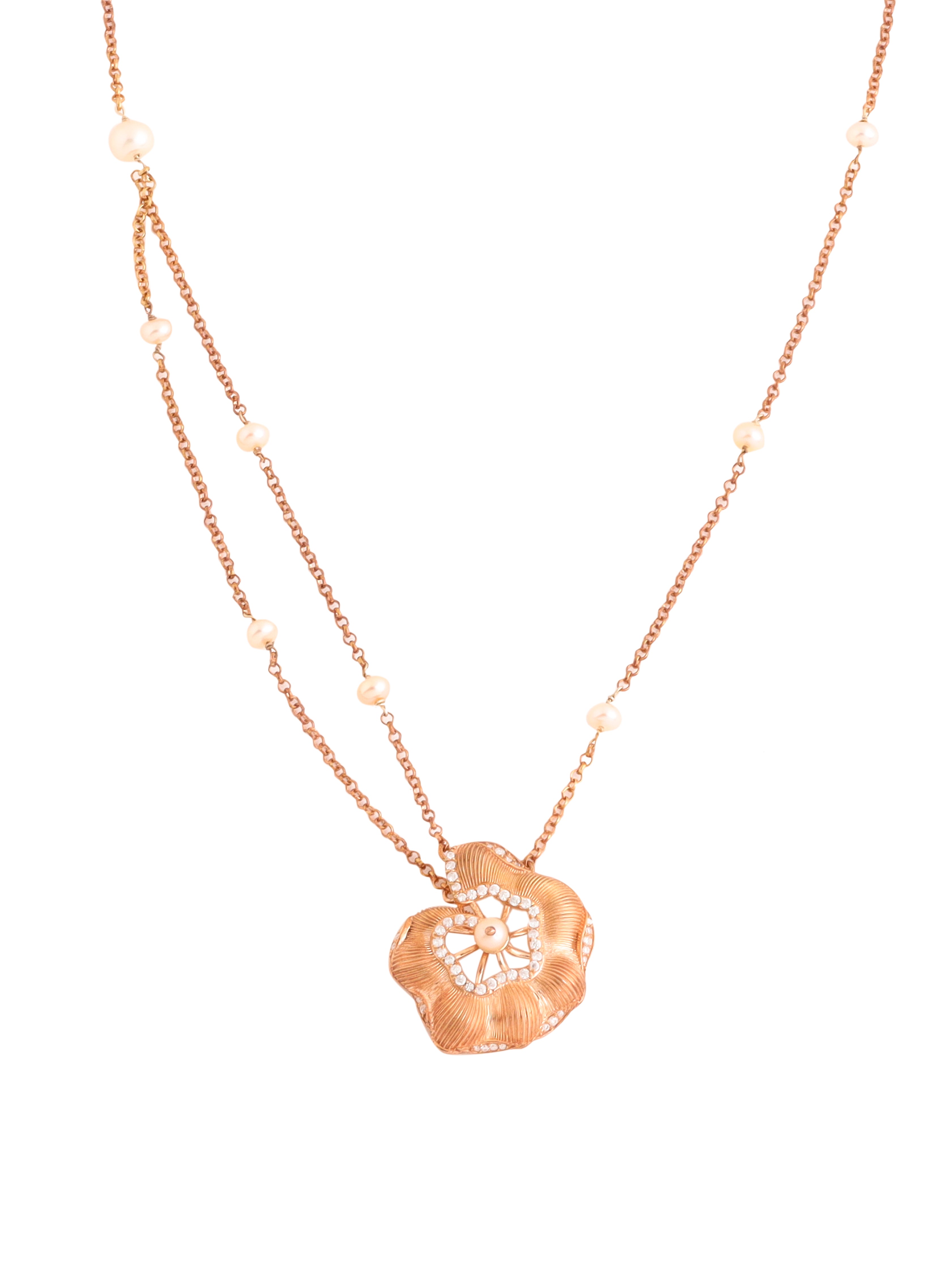 Pearl and Moissanite Pendant - Kicky & Perky