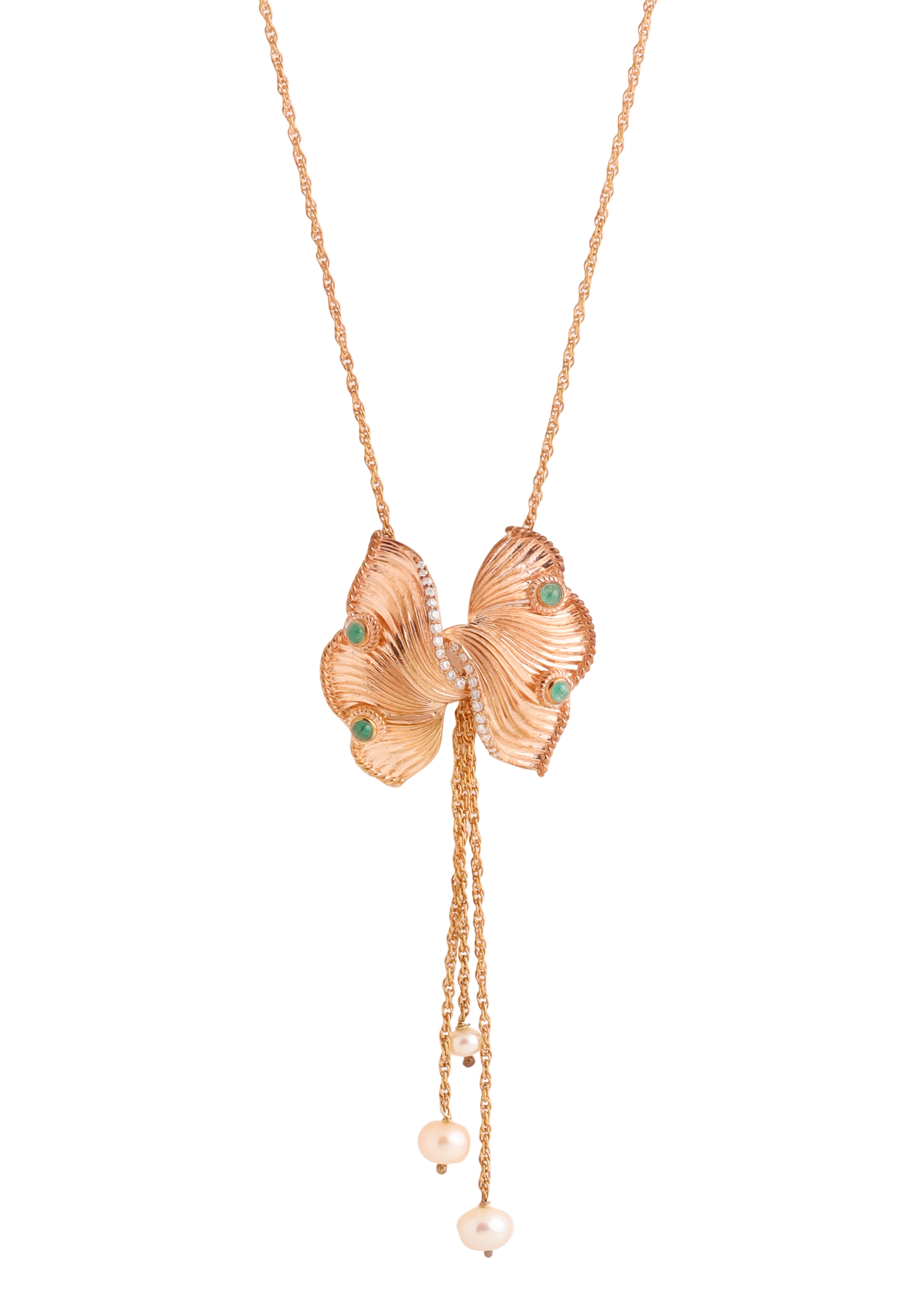 Moissanite and Emerald Pendant - Kicky & Perky
