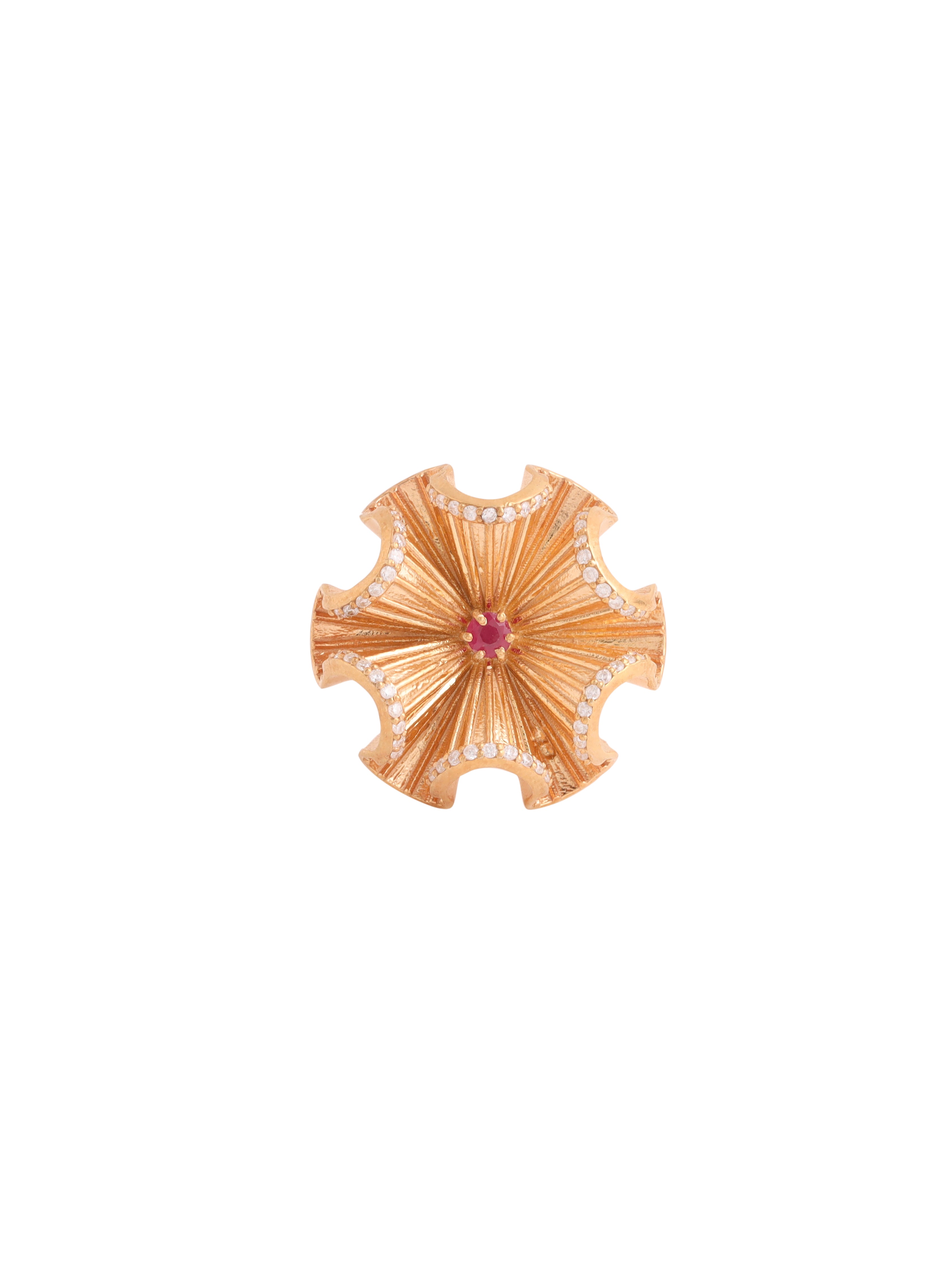 Moissanite & Ruby Luxe Ring - Kicky & Perky