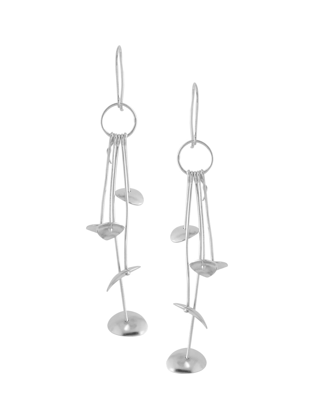 925 Sterling Silver Floral Fantasy Earrings