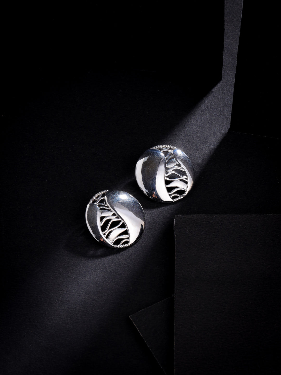 Lumina 24K Gold Plated Jali Design 925 Sterling Silver Earrings For Women