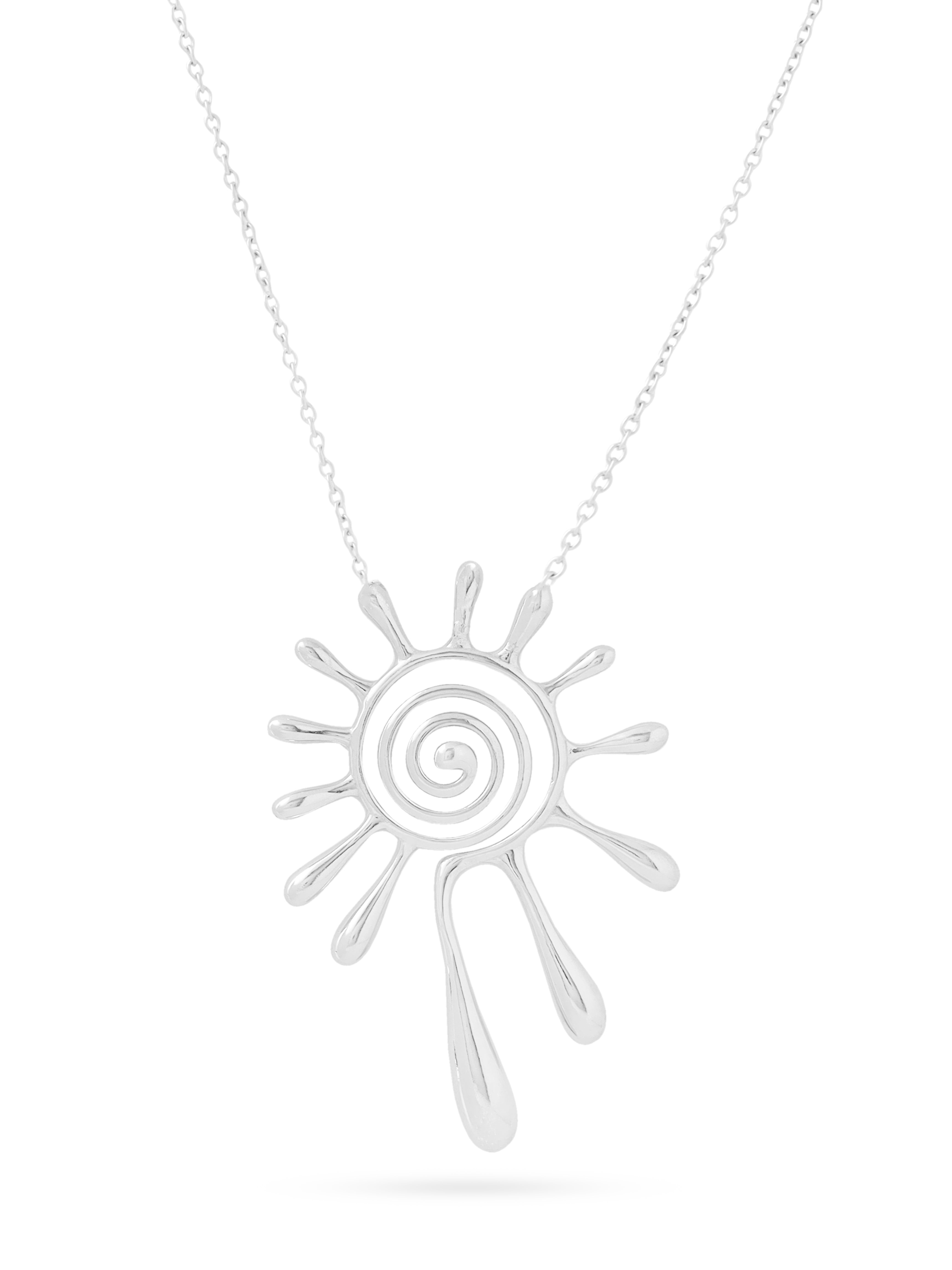 Lumina 925 Silver Modern Flower 925 Sterling Silver Pendant For Women