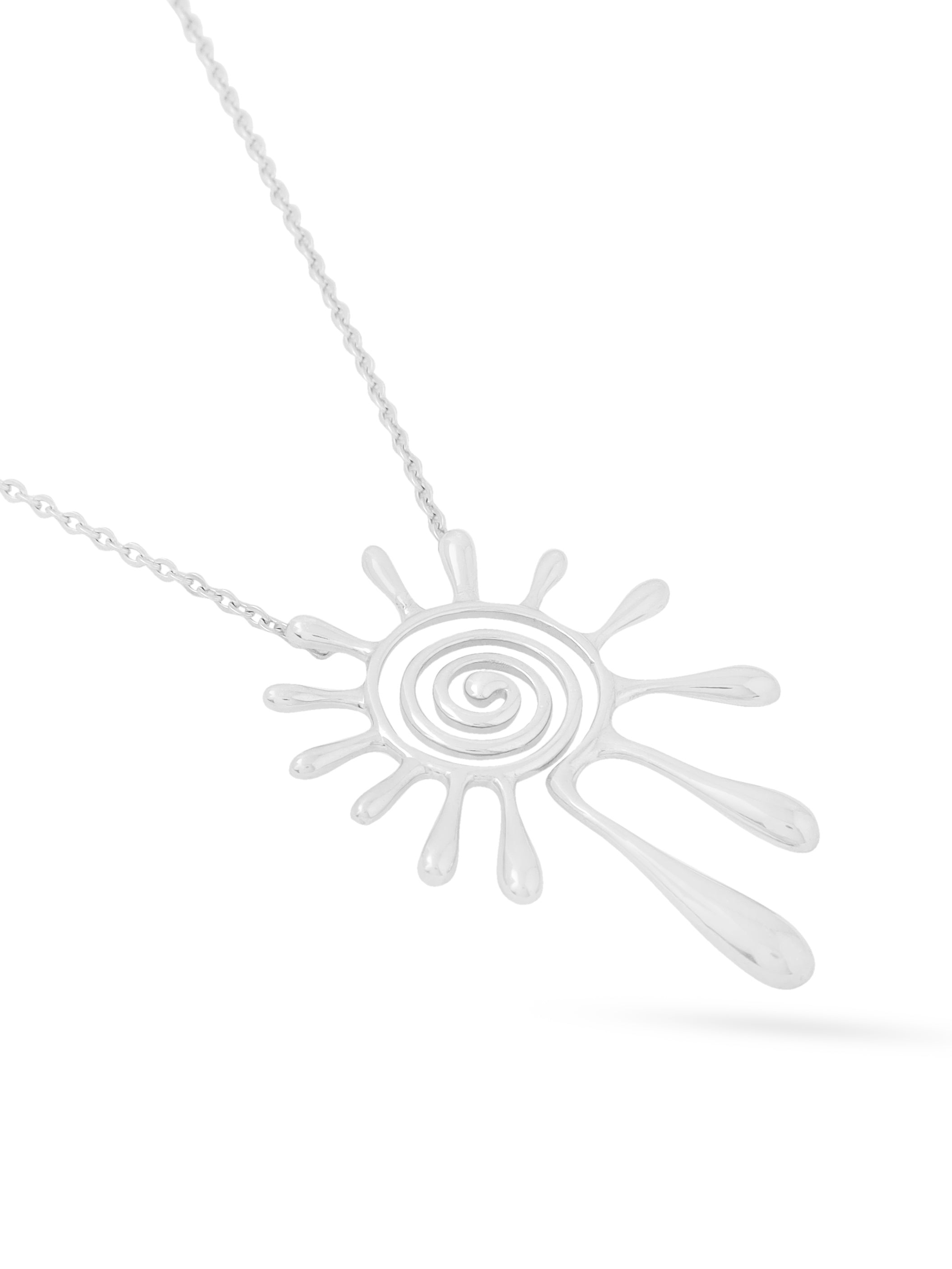 Lumina 925 Silver Modern Flower 925 Sterling Silver Pendant For Women