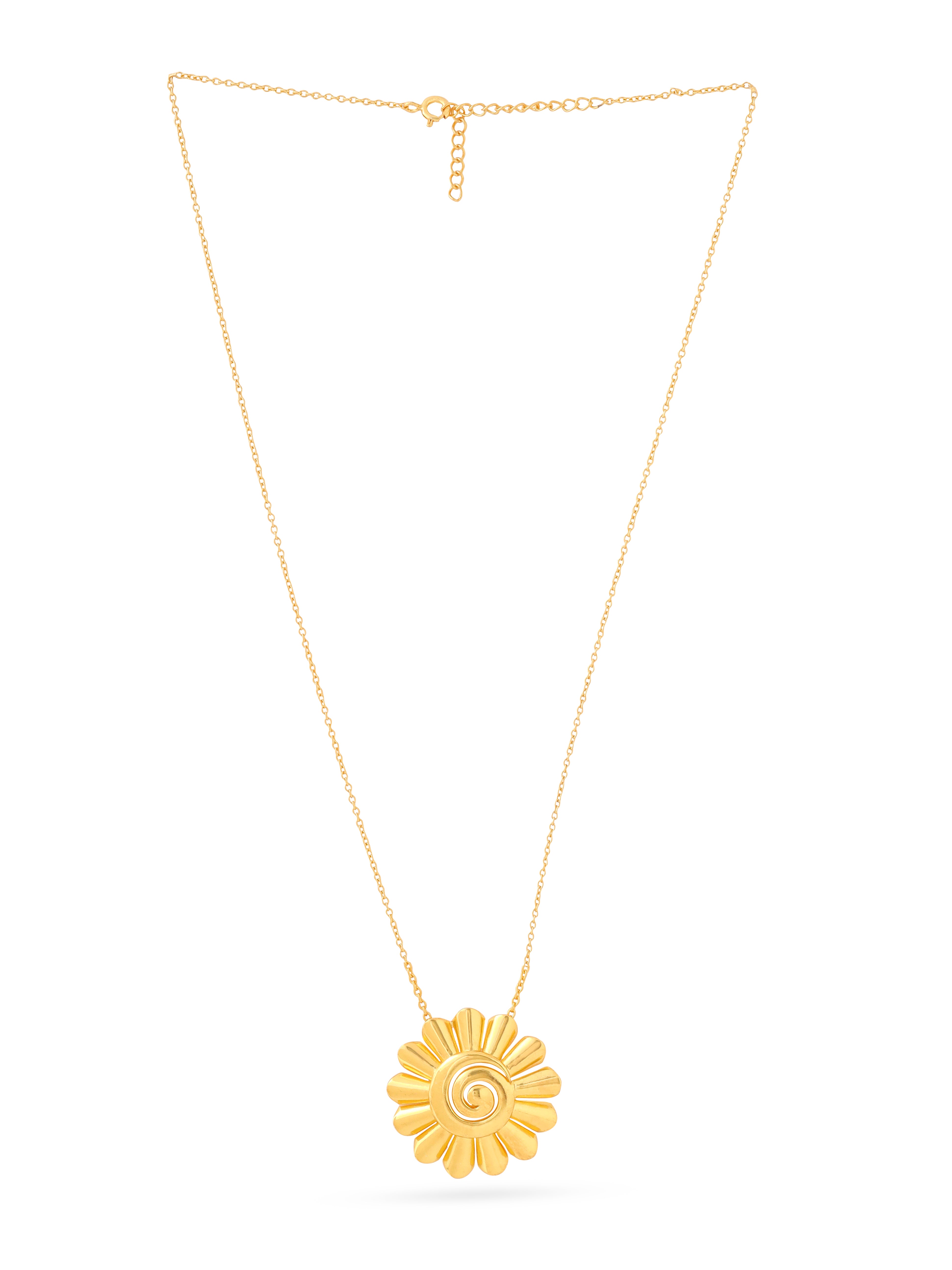 Lumina 24K Gold Plated Blossom 925 Sterling Silver Pendant For Women