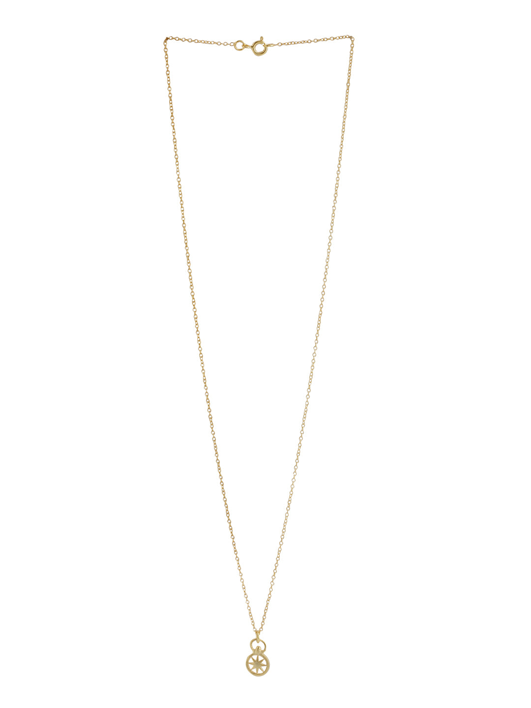 24K Gold Plating Northern Star Good Luck Charm 925 Sterling Silver Pendant For Women
