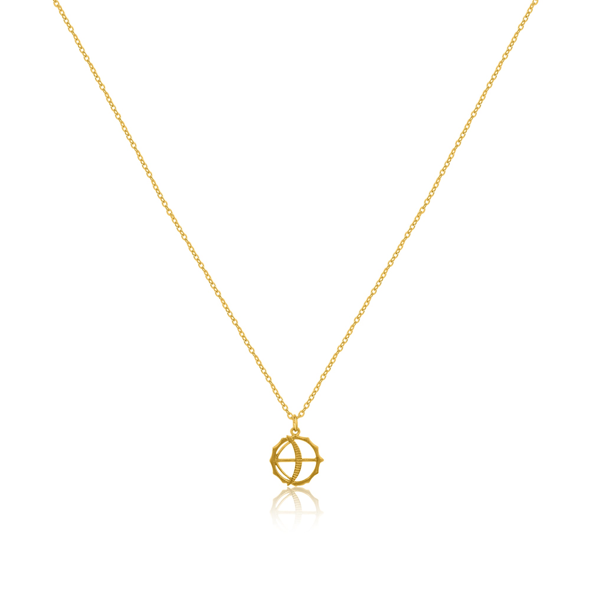 Gold Plated Silver Chain with Bow and Arrow Good Luck Charm 925 Sterling Silver Pendant For Women