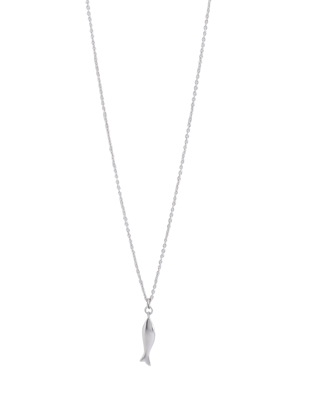Fish Good Luck Charm 925 Sterling Silver Pendant For Women
