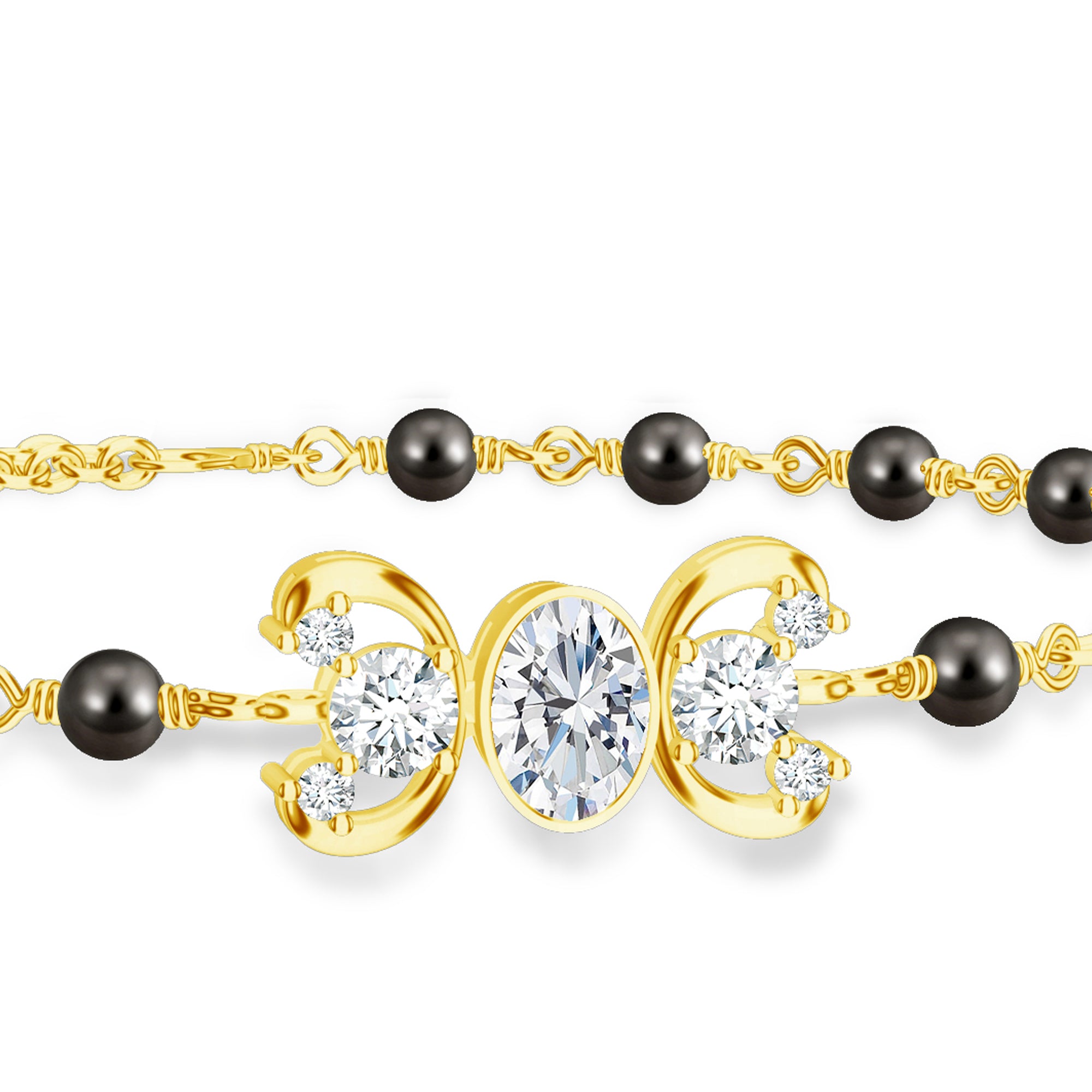 Beads Sacred Circle Mangalayam 925 Sterling Silver Bracelet For Women