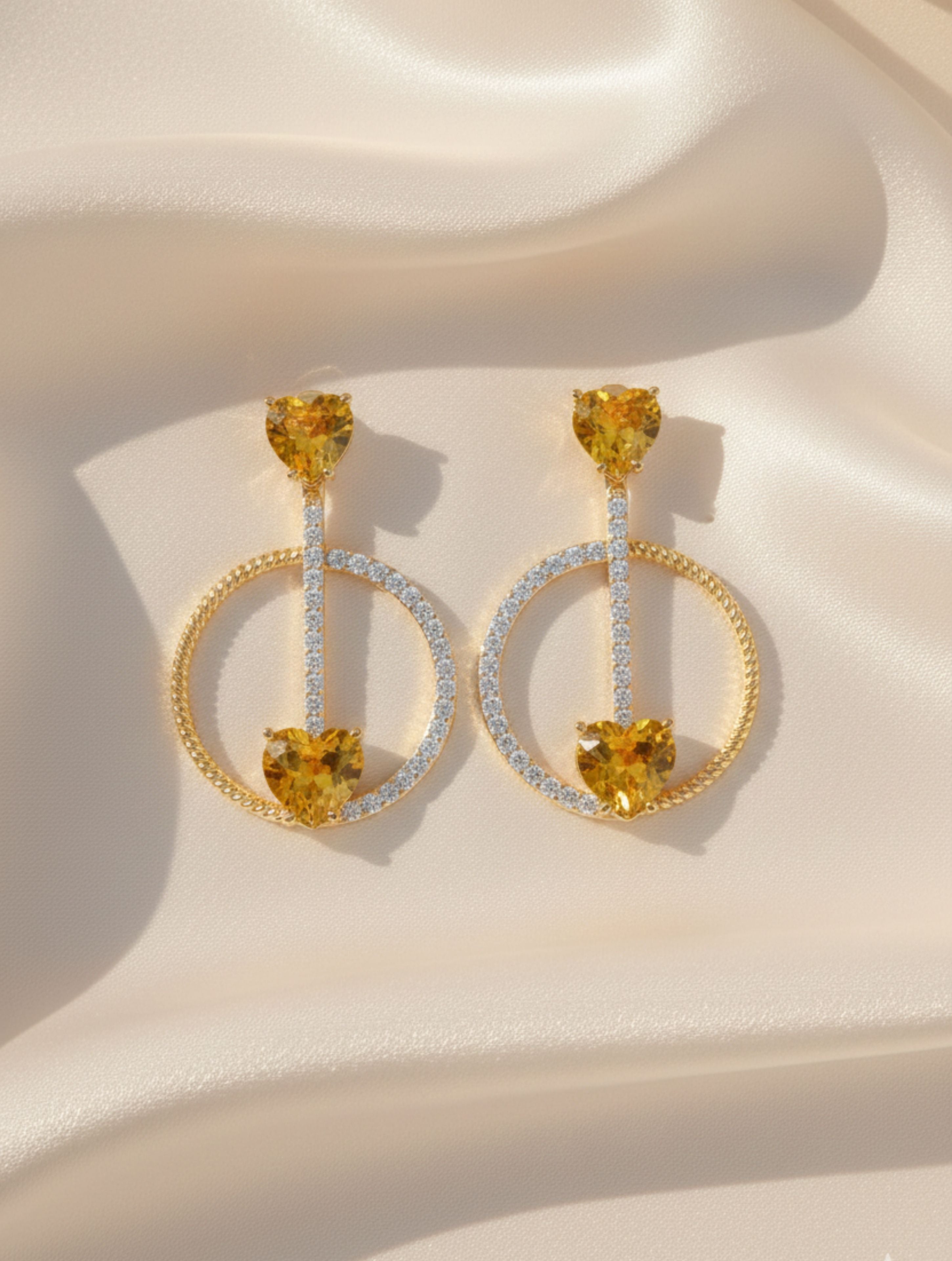 Moissanite Crescent Glow Mangalayam 925 Sterling Silver Earrings For Women