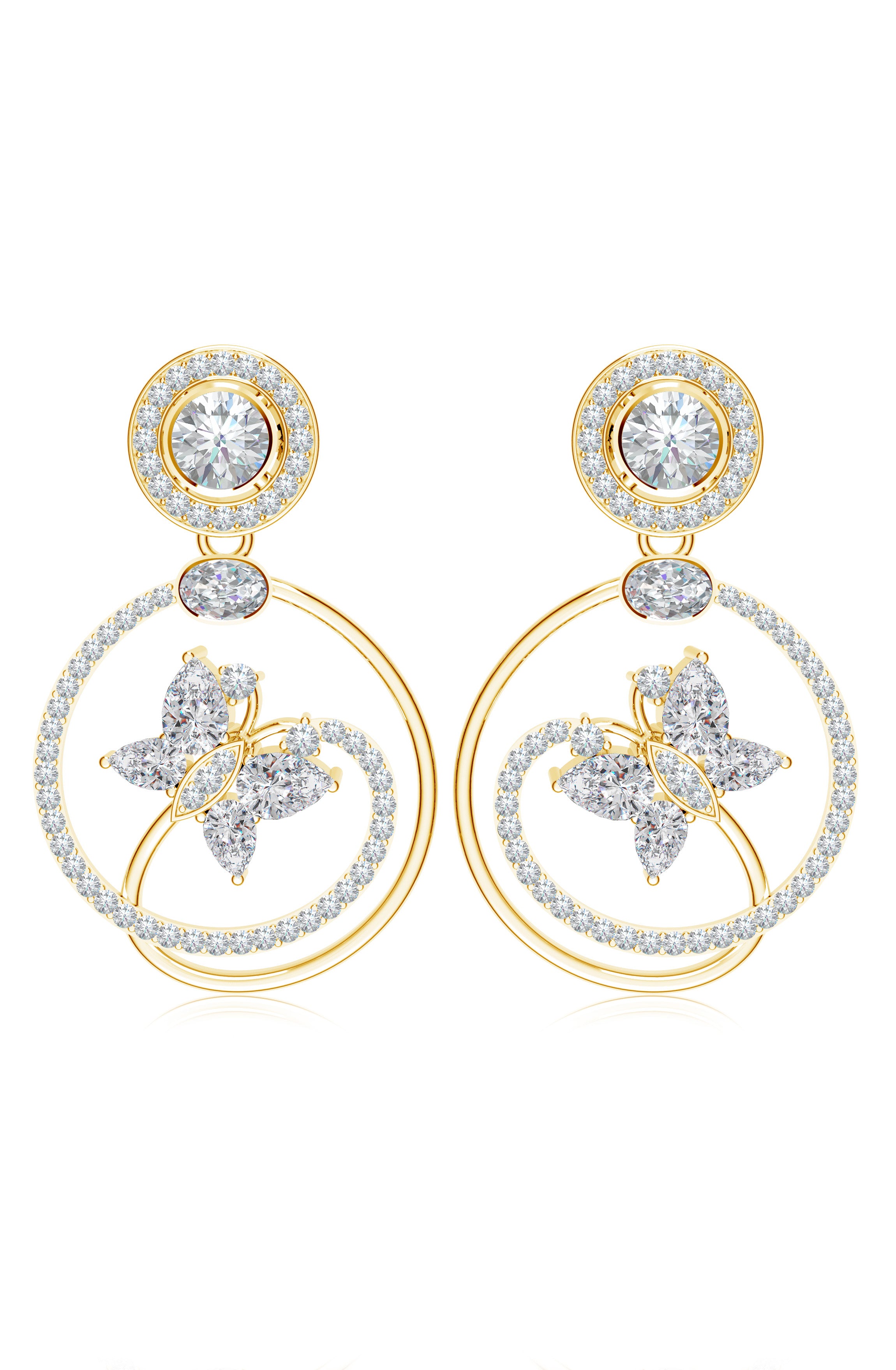 Moissanite Starry Night Mangalayam Elegant Radiance 925 Sterling Silver Earrings For Women