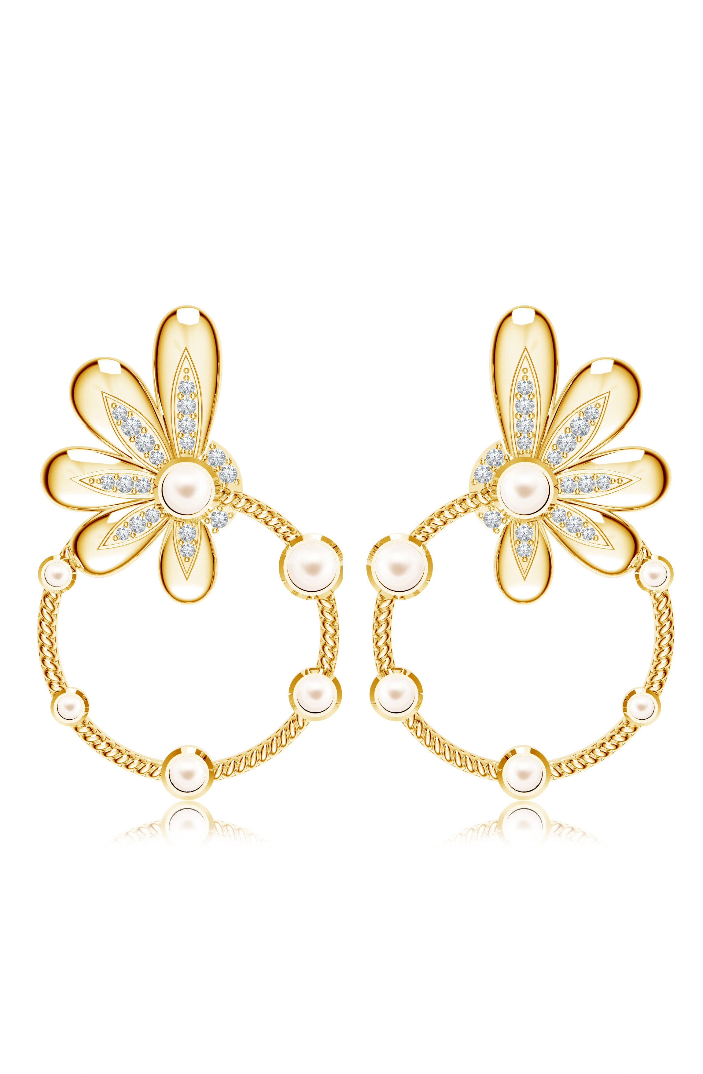 Moissanite Radiant Love Mangalayam Symbol of Devotion 925 Sterling Silver Earrings For Women