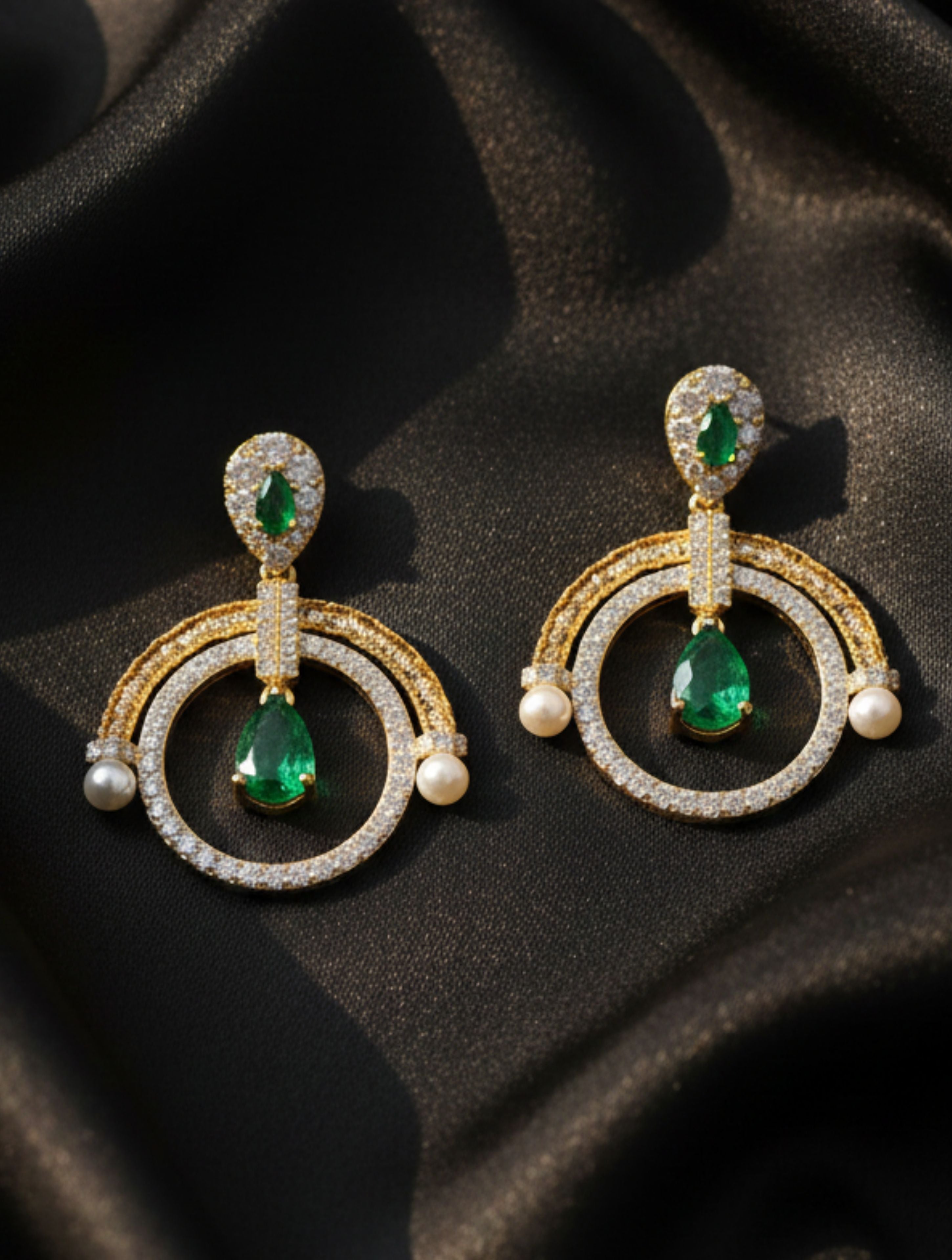 Moissanite Lunar Drops 925 Sterling Silver Earrings For Women