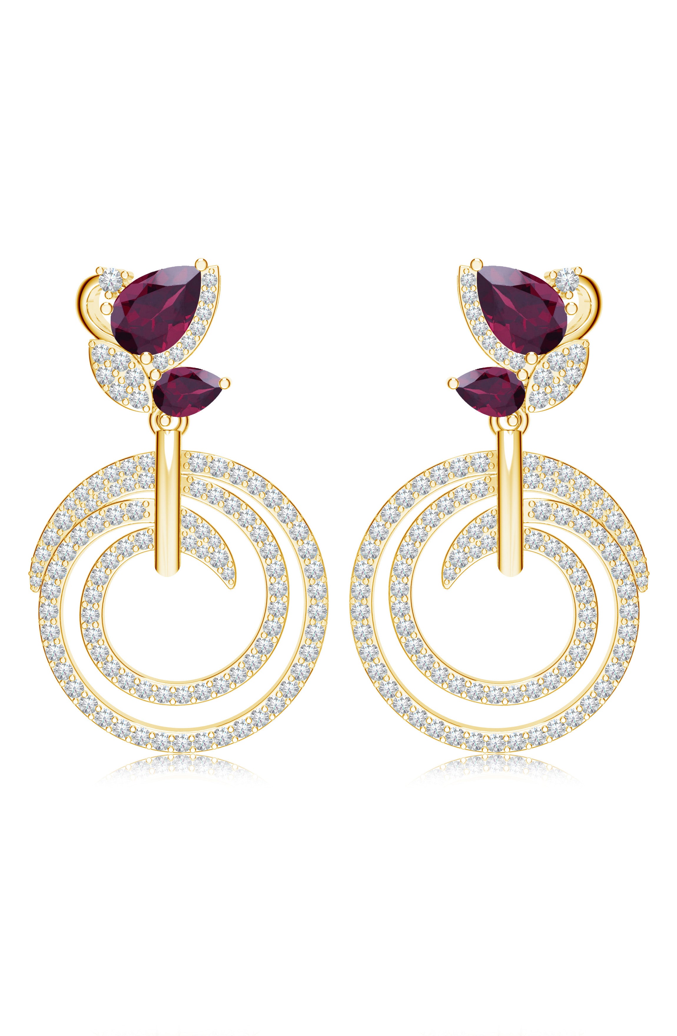 Moissanite Sacred Bonds Mangalayam Symbol of Commitment 925 Sterling Silver Earrings For Women