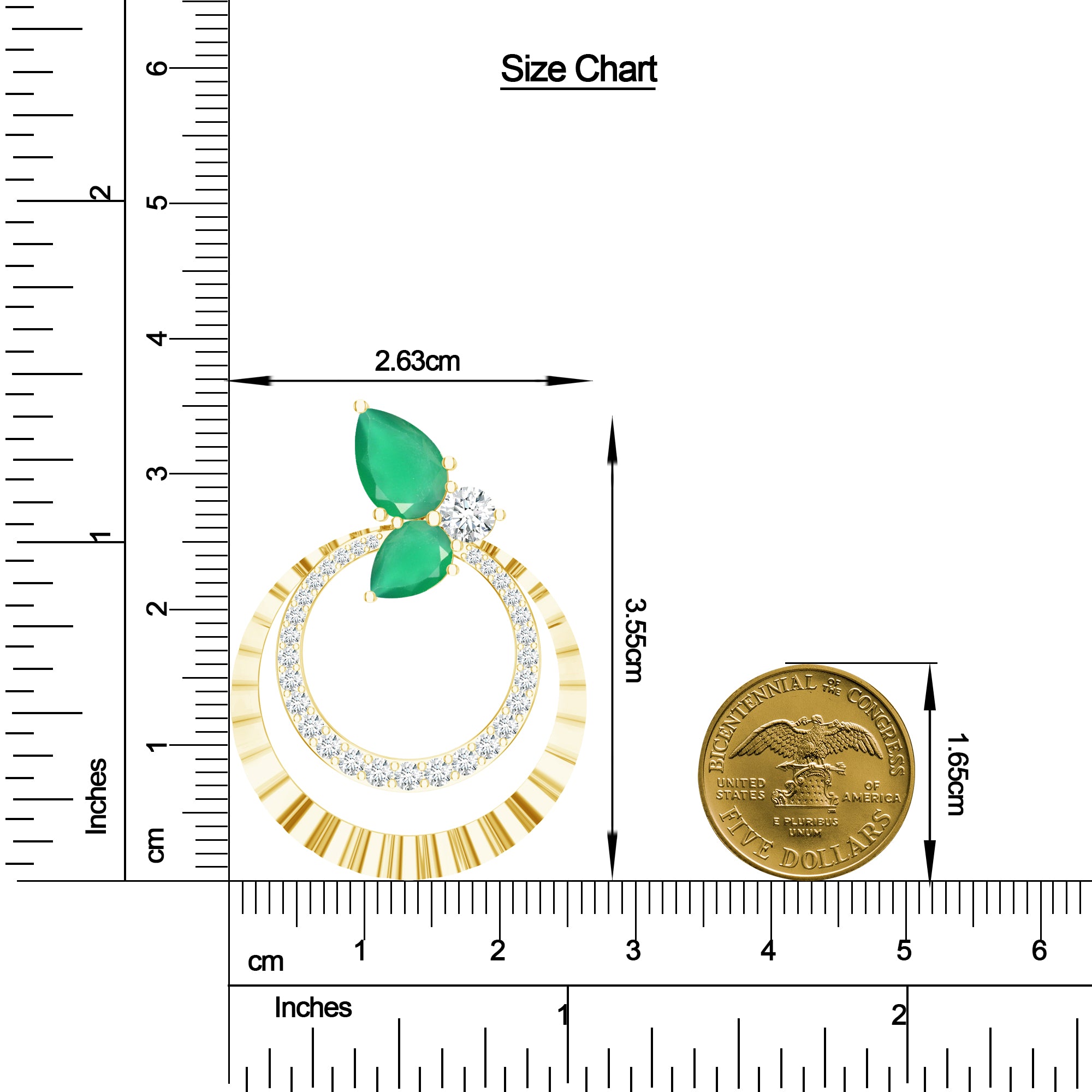 Emerald Eternal Radiance Mangalayam 925 Sterling Silver Earrings For Women