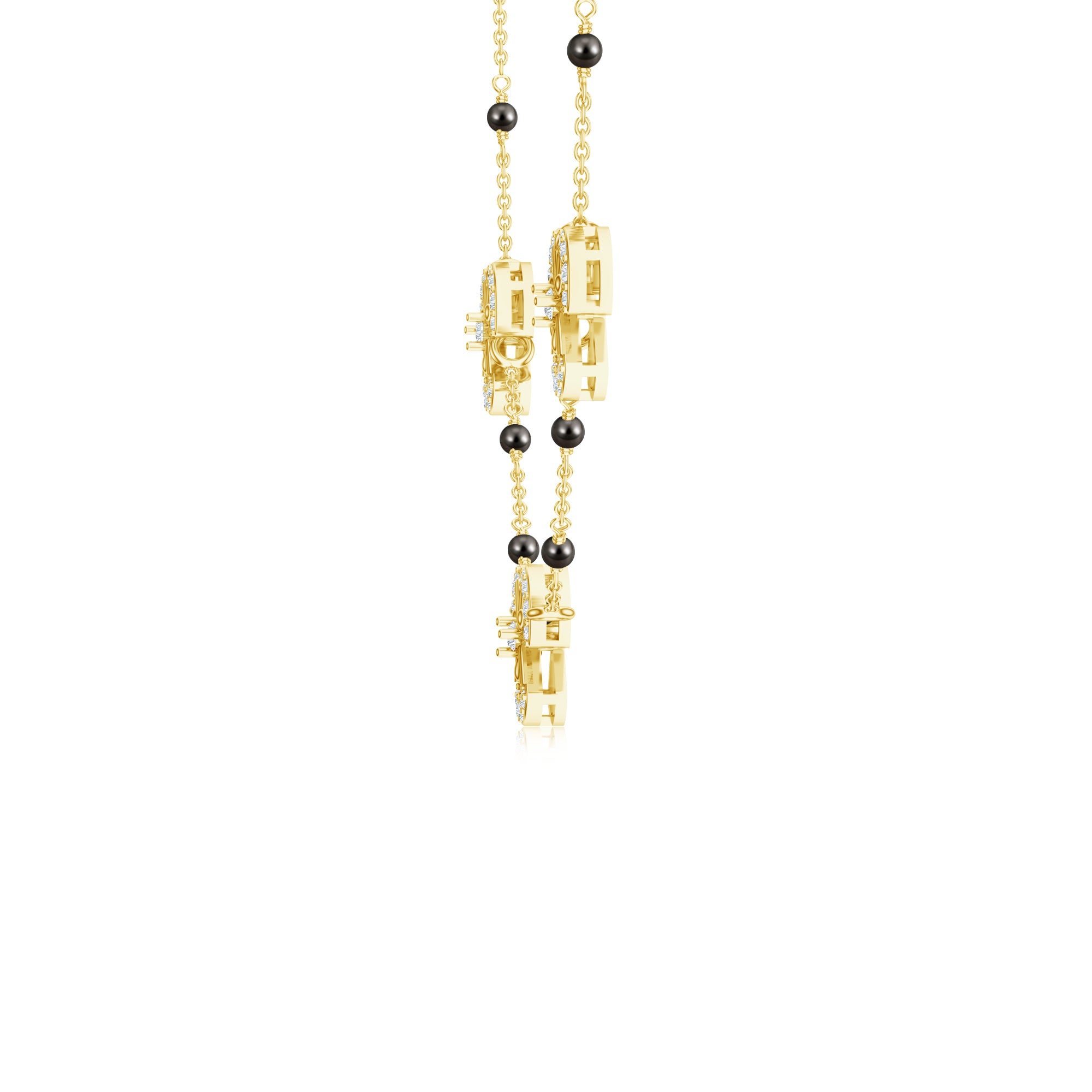 Moissanite Clover 925 Sterling Silver Mangalsutra For Women