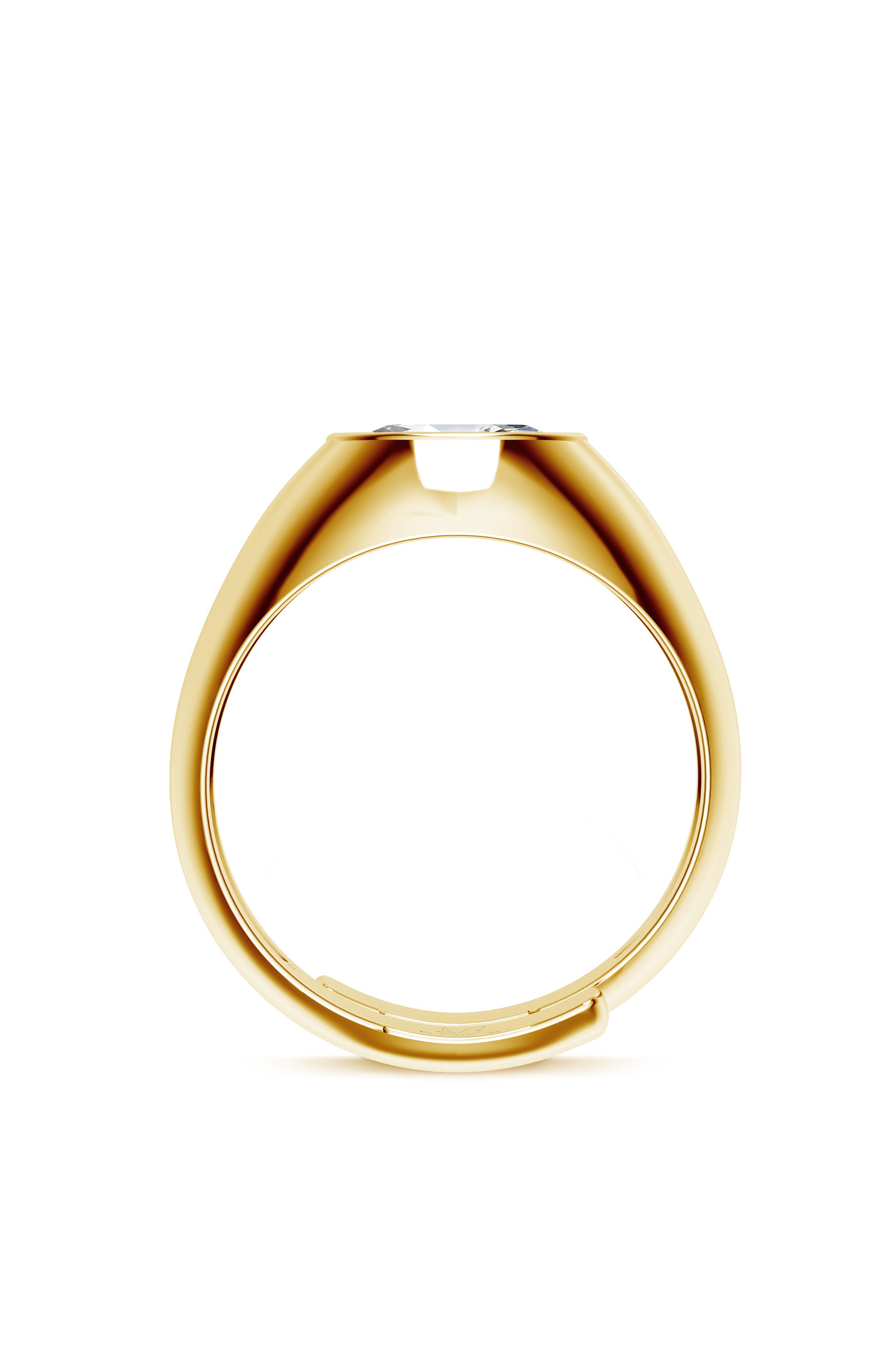 Marquise Moissanite Inlay Dome Ring – 925 Sterling Silver For Men