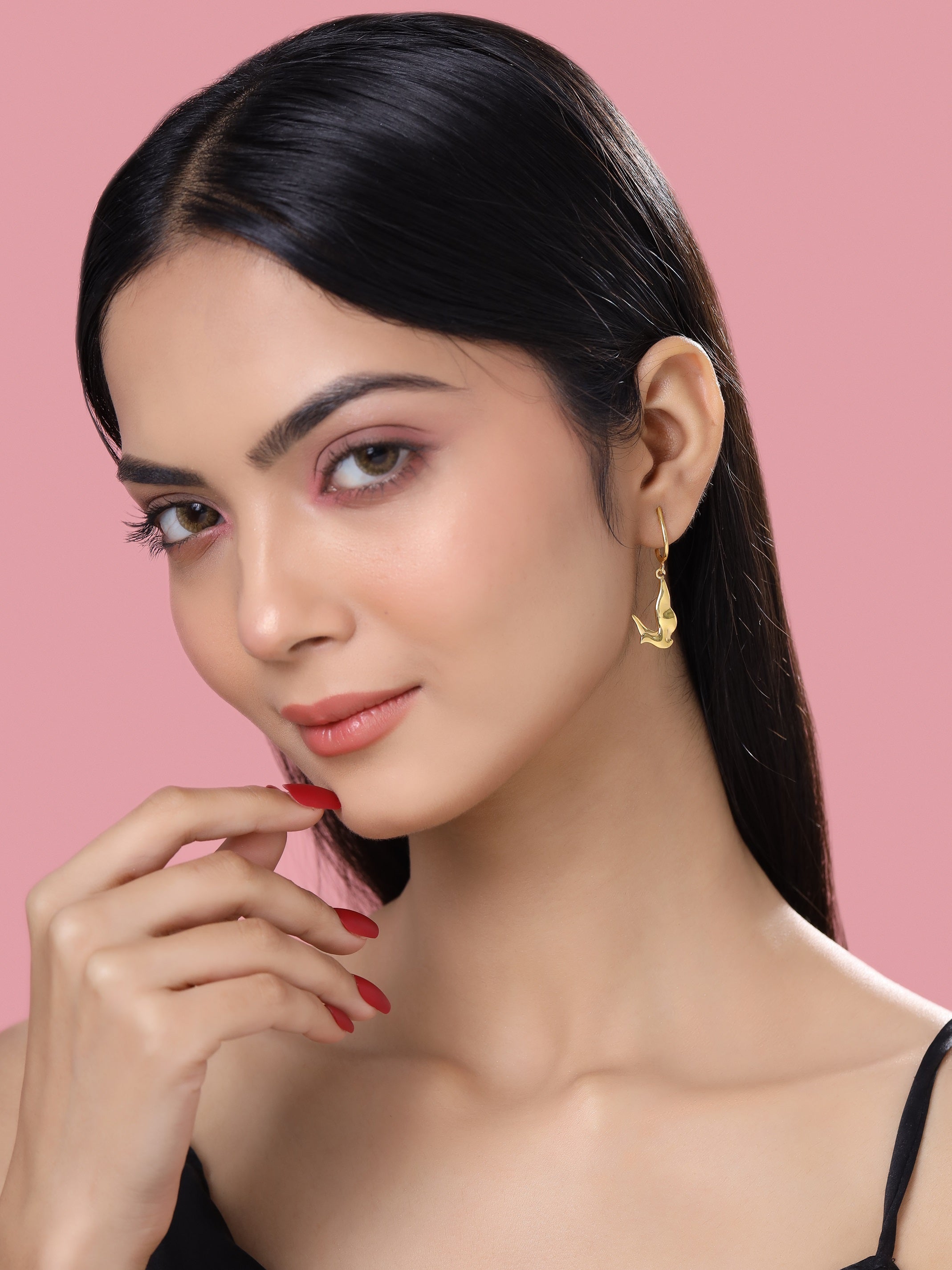 24K Gold-Plated Feather Earrings - Kicky & Perky