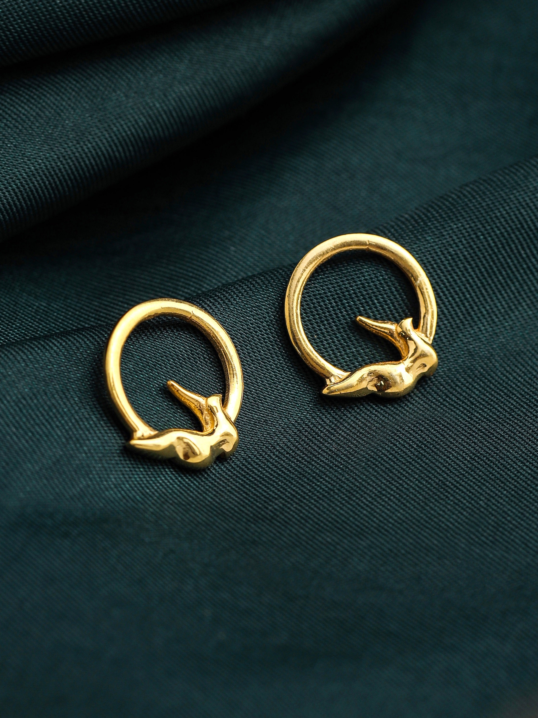 24K Gold-Plated Bird Earrings - Kicky & Perky